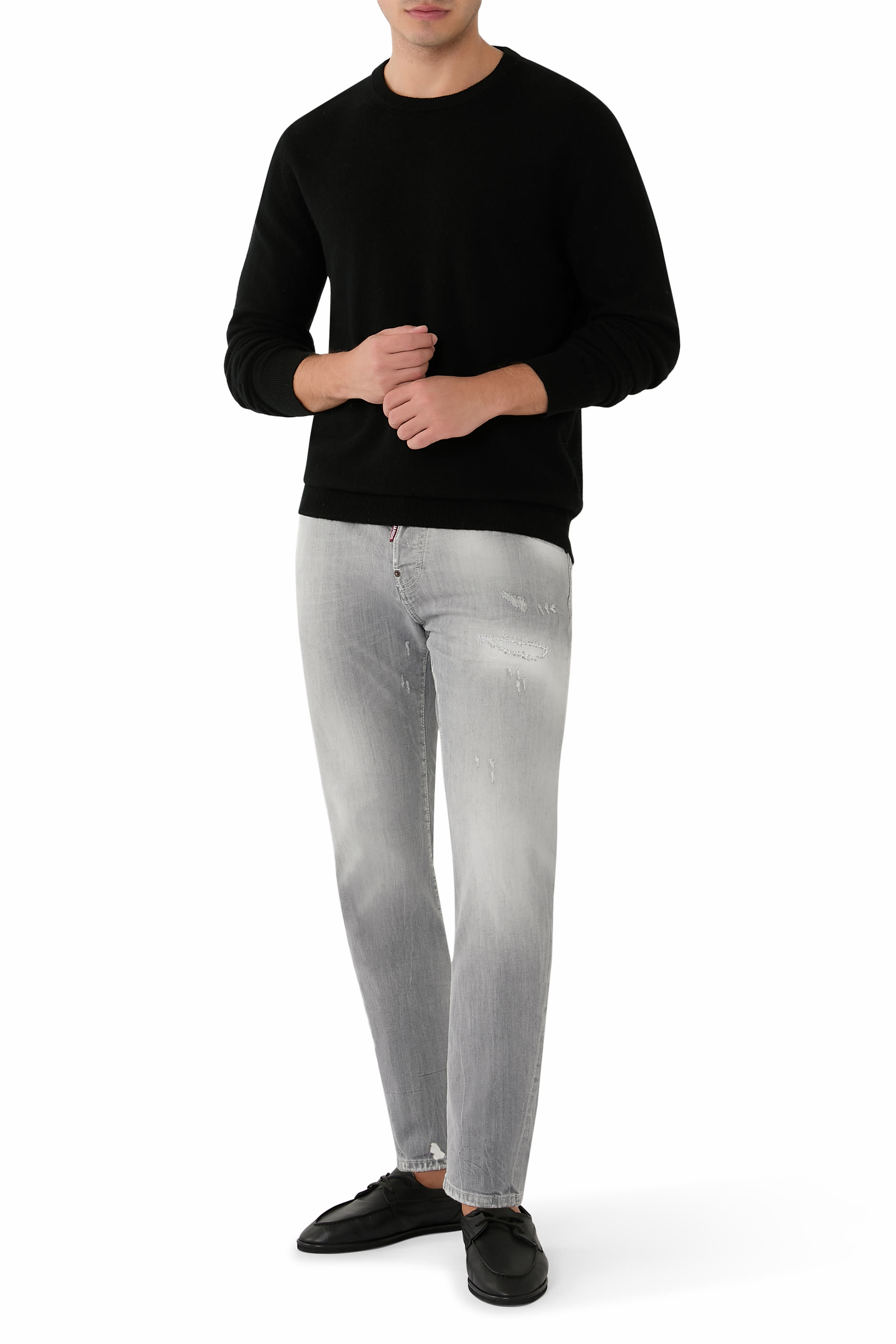 Brushed Wash Slim Twist Jeans 