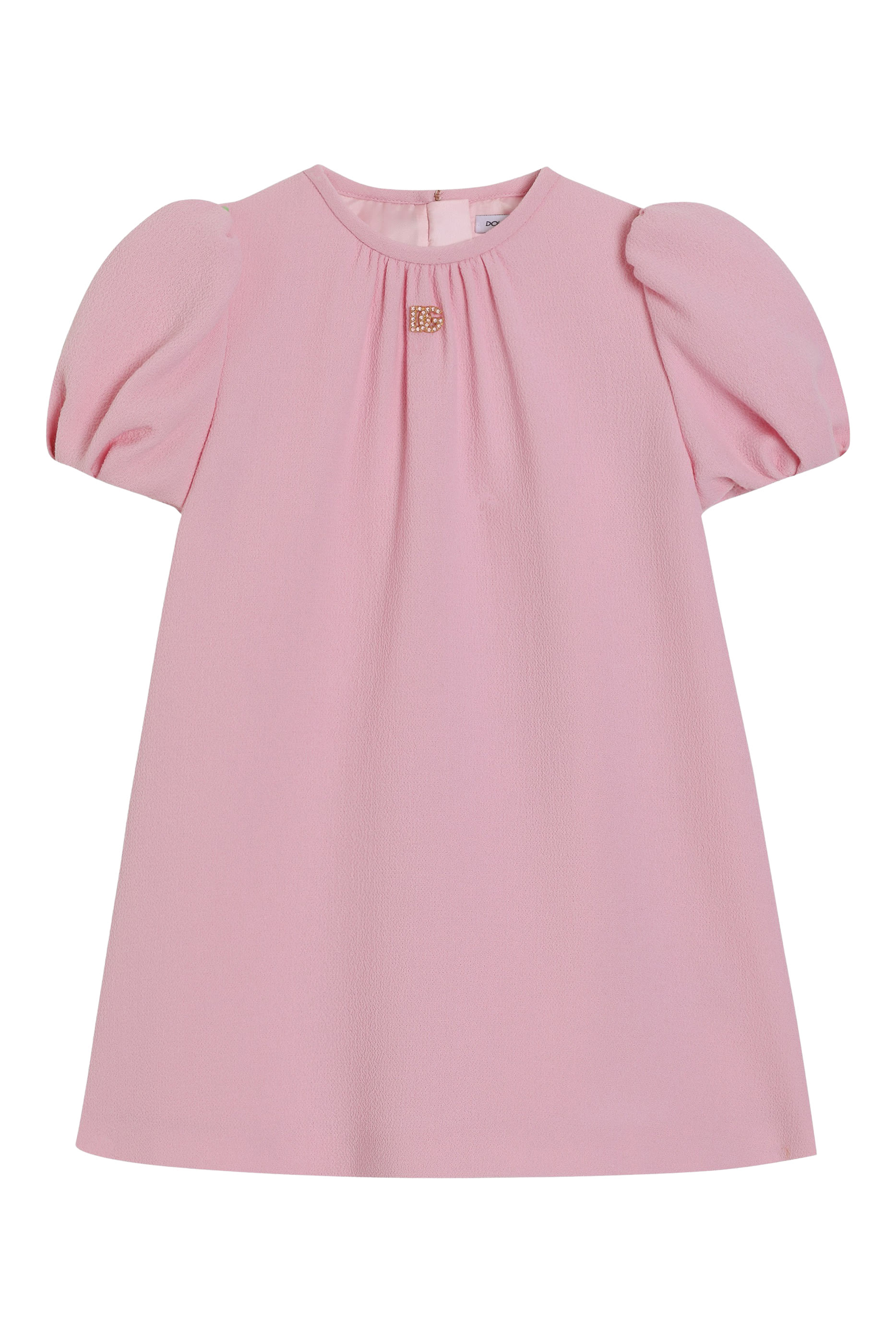 Kids Puff Sleeved Flared Dress