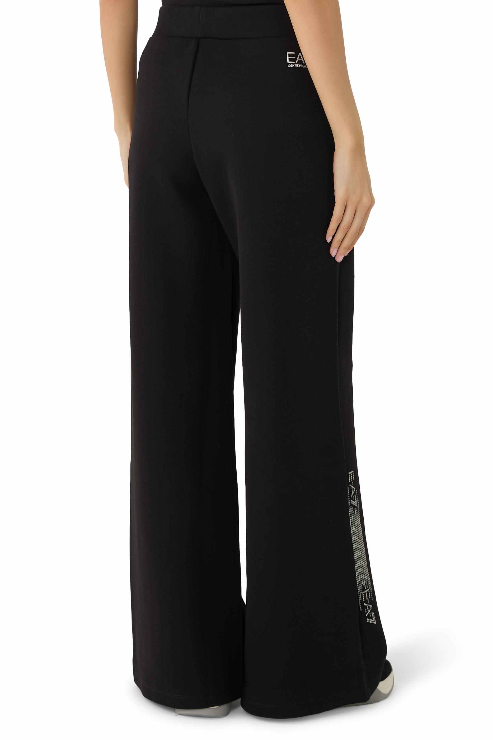Logo Series Cotton-Blend Wide-Leg Trousers