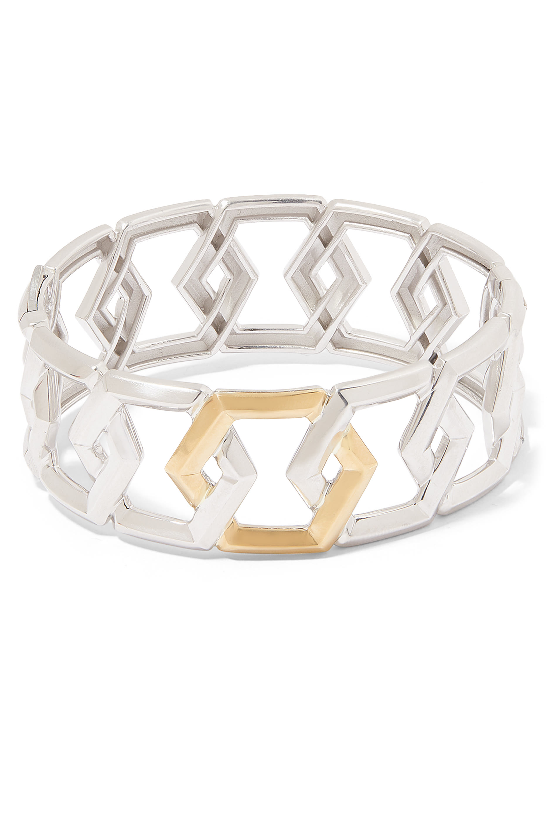 Carlyle Bracelet, 18K Yellow Gold & Sterling Silver