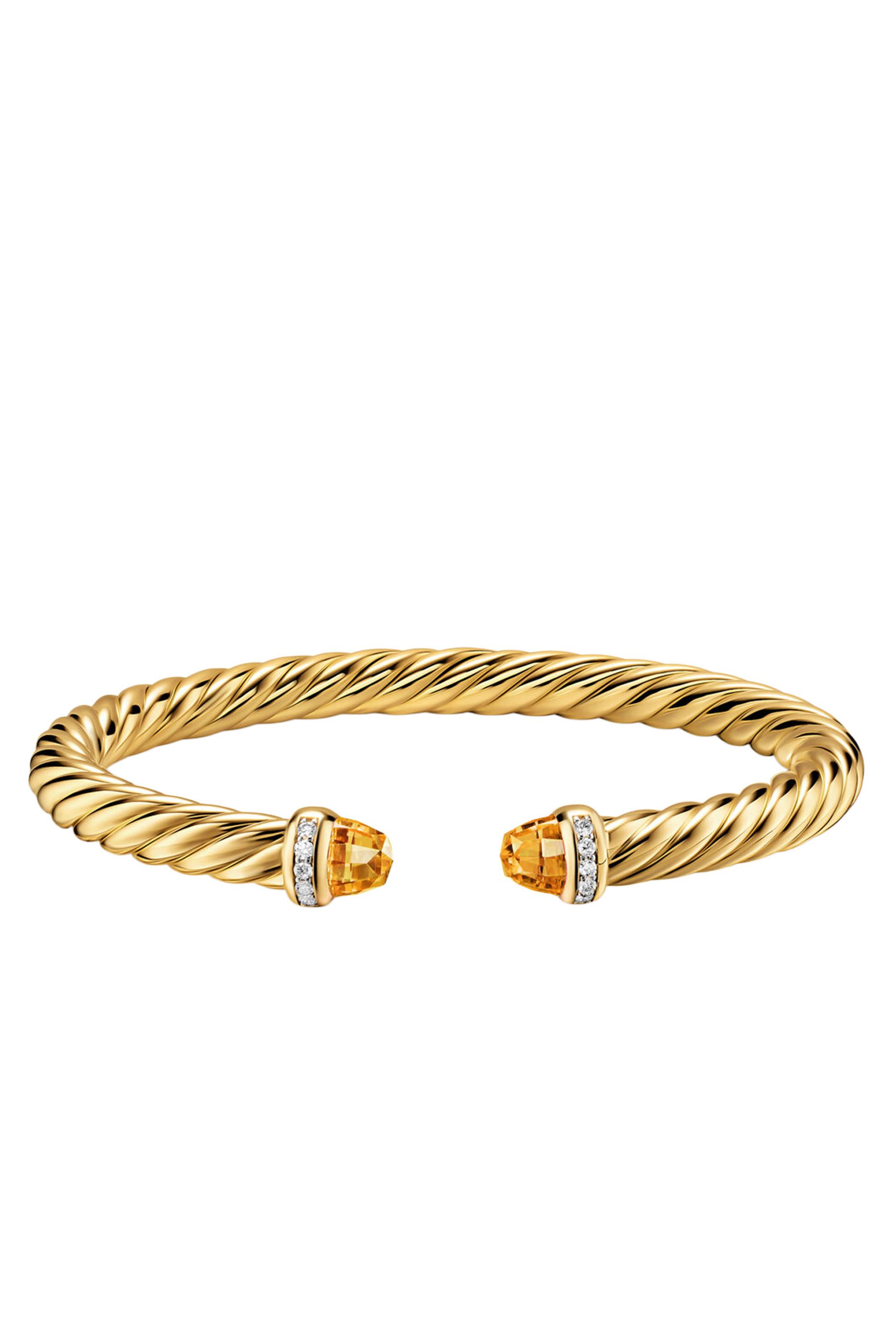 Cablespira&reg; Flex Bracelet, 18K Yellow Gold, Citrine & Diamonds