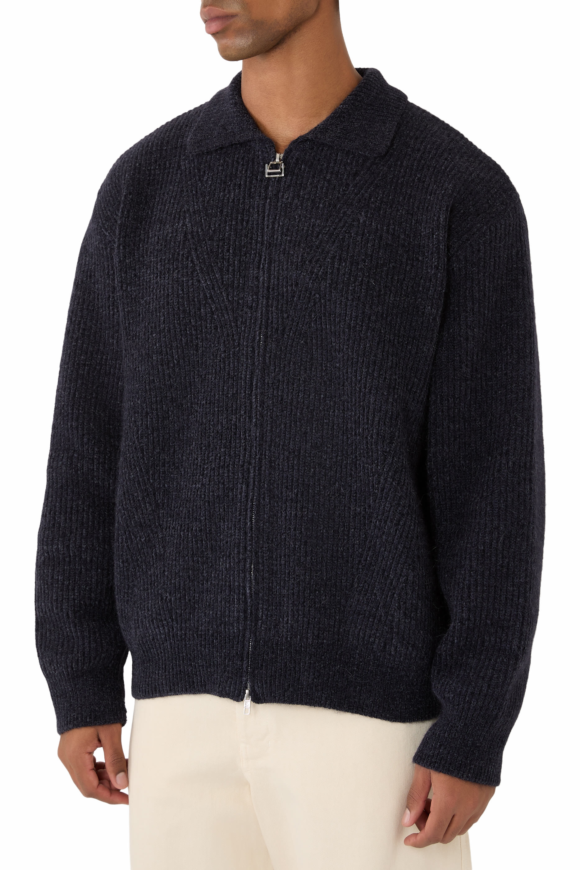 Zip-Through Knit Jacket