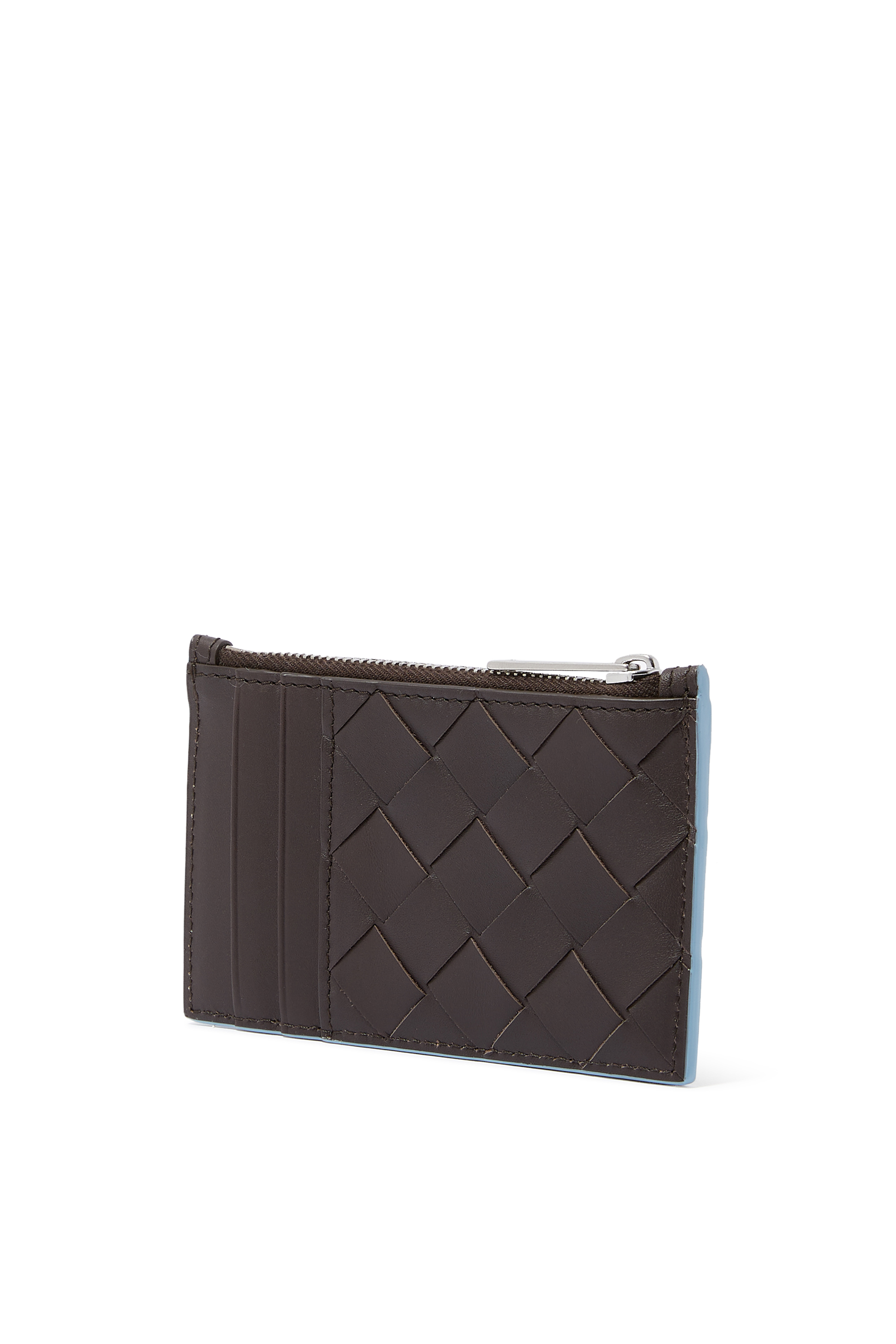 Intrecciato Zippered Card Case