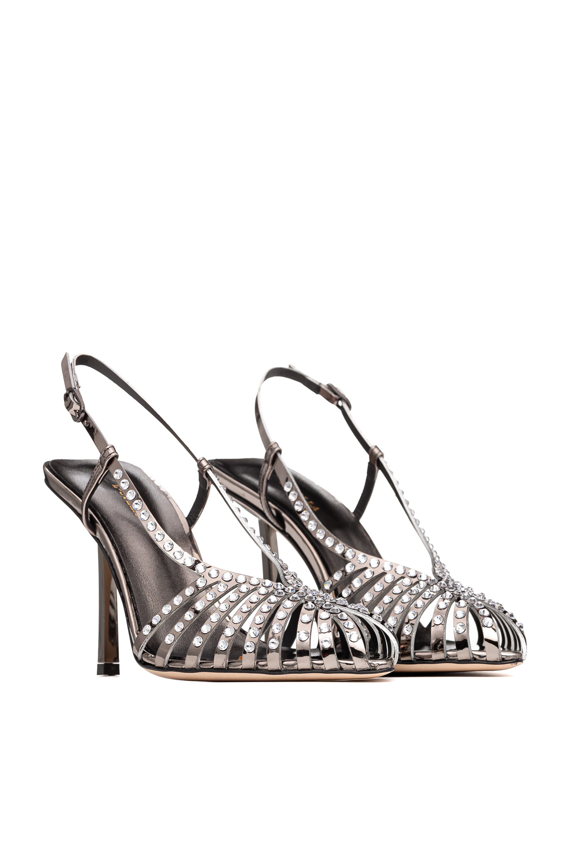 Cage Metallic 100 Slingback Pumps