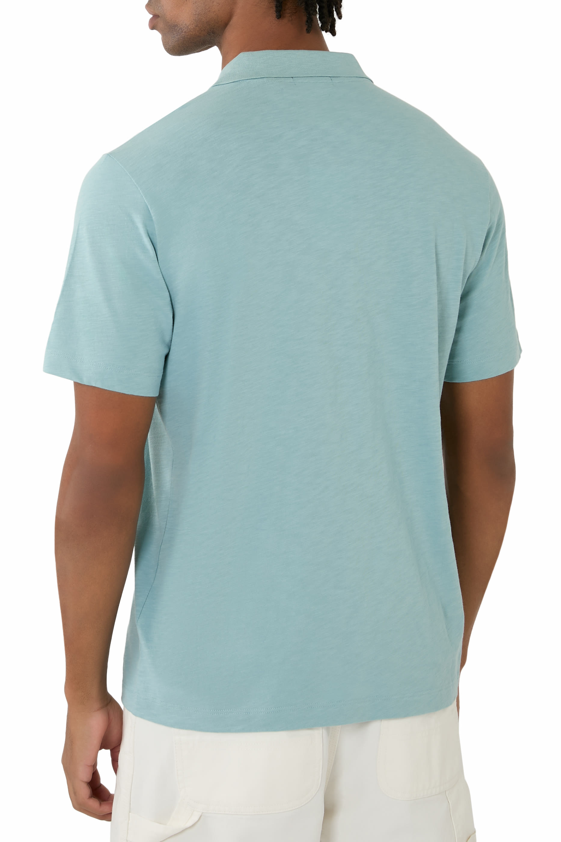 Bron Polo Shirt in Cosmos Slub Cotton 