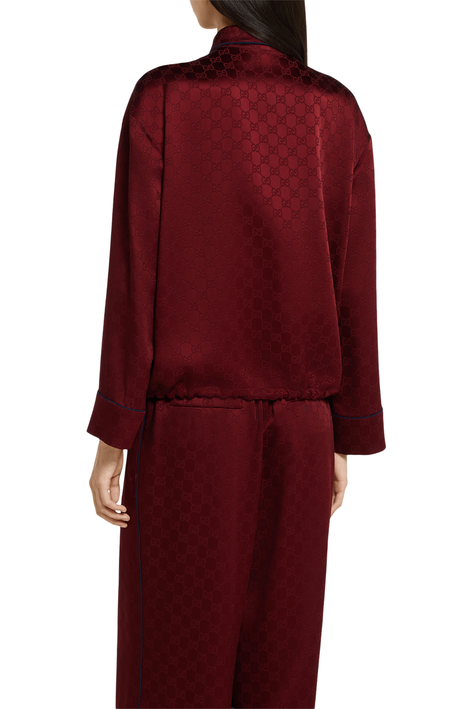 GG Satin Tie Waist Shirt