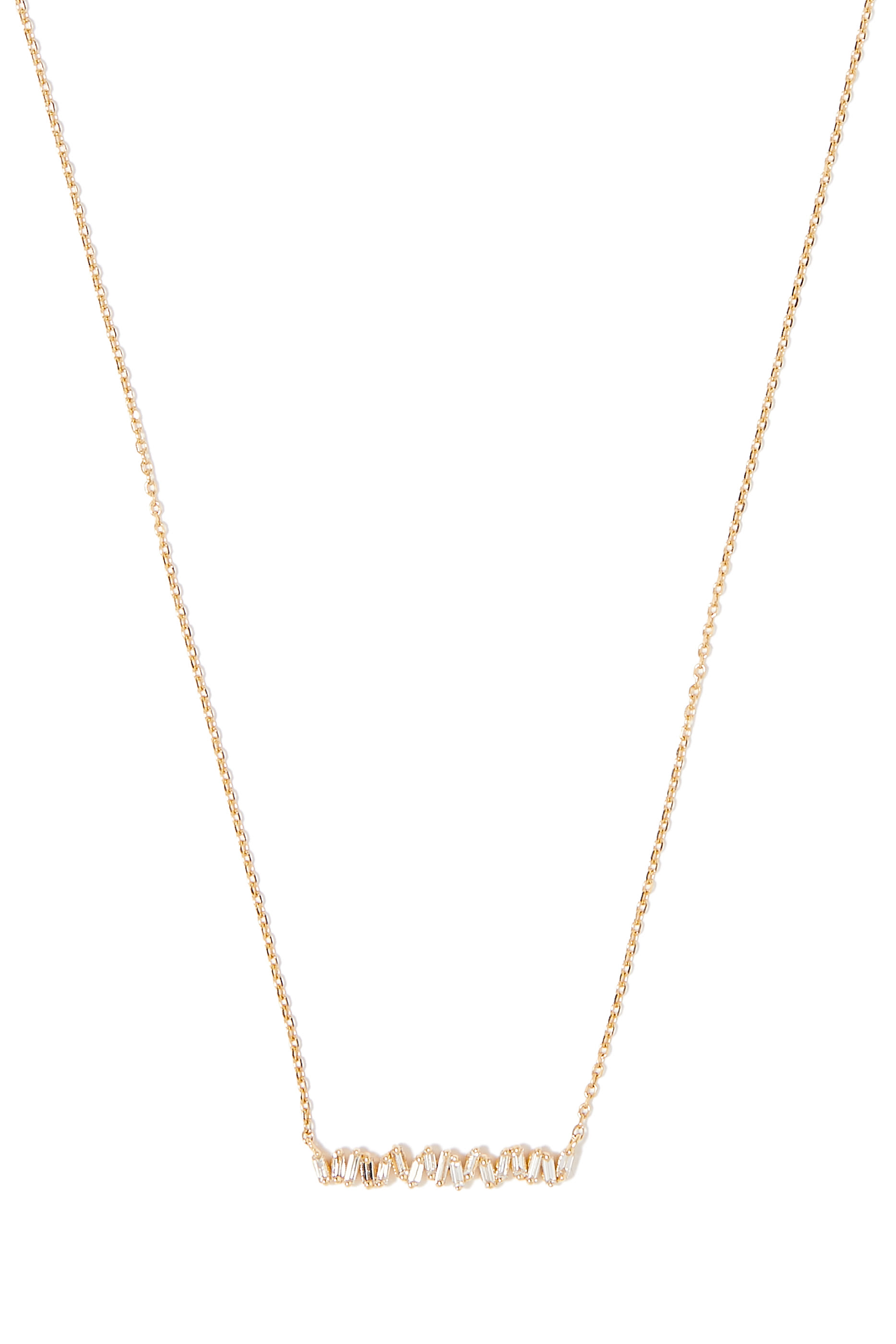 Bar Necklace, 18k Yellow Gold & Diamonds