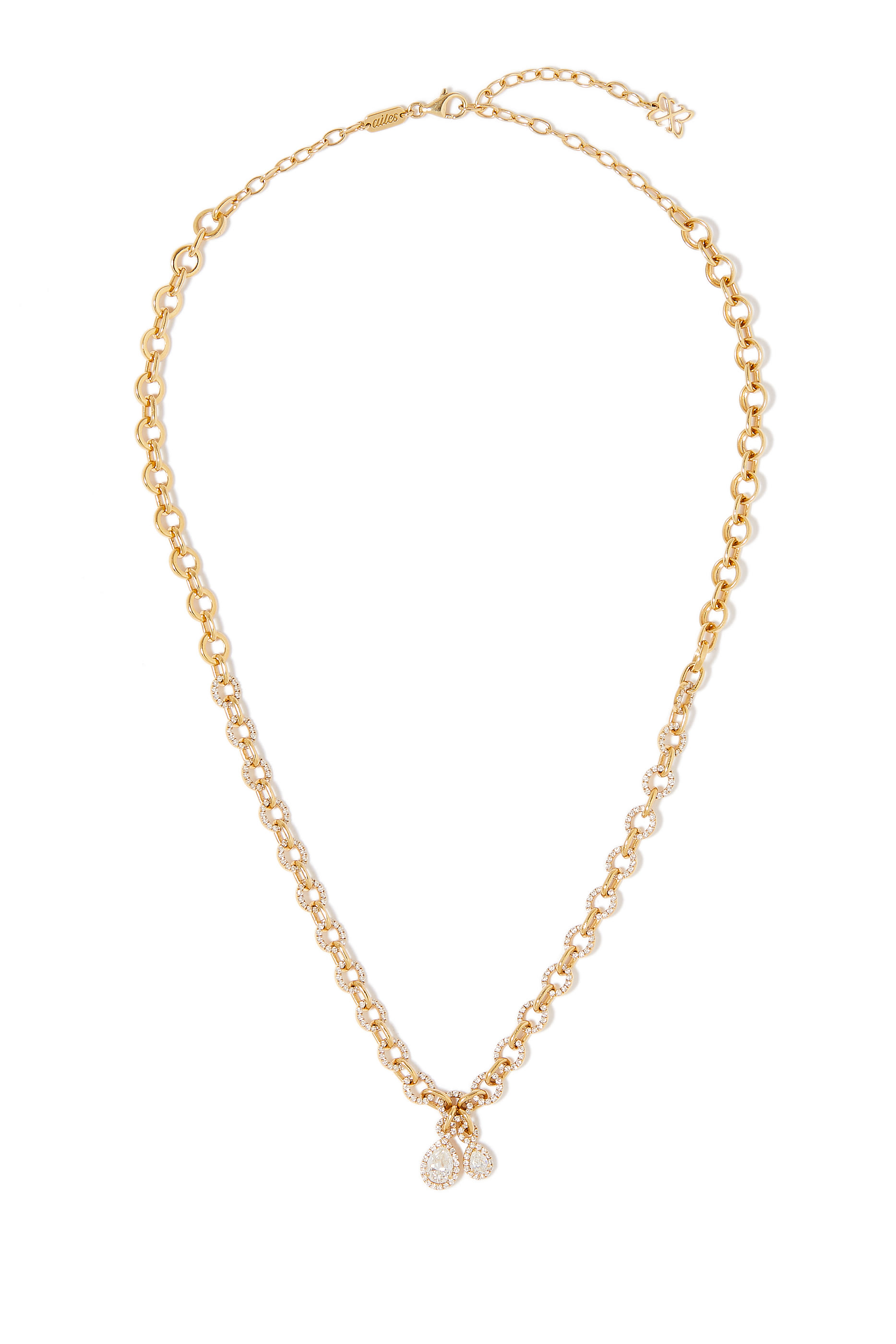 Chaines Necklace, 18k Yellow Gold & Diamonds