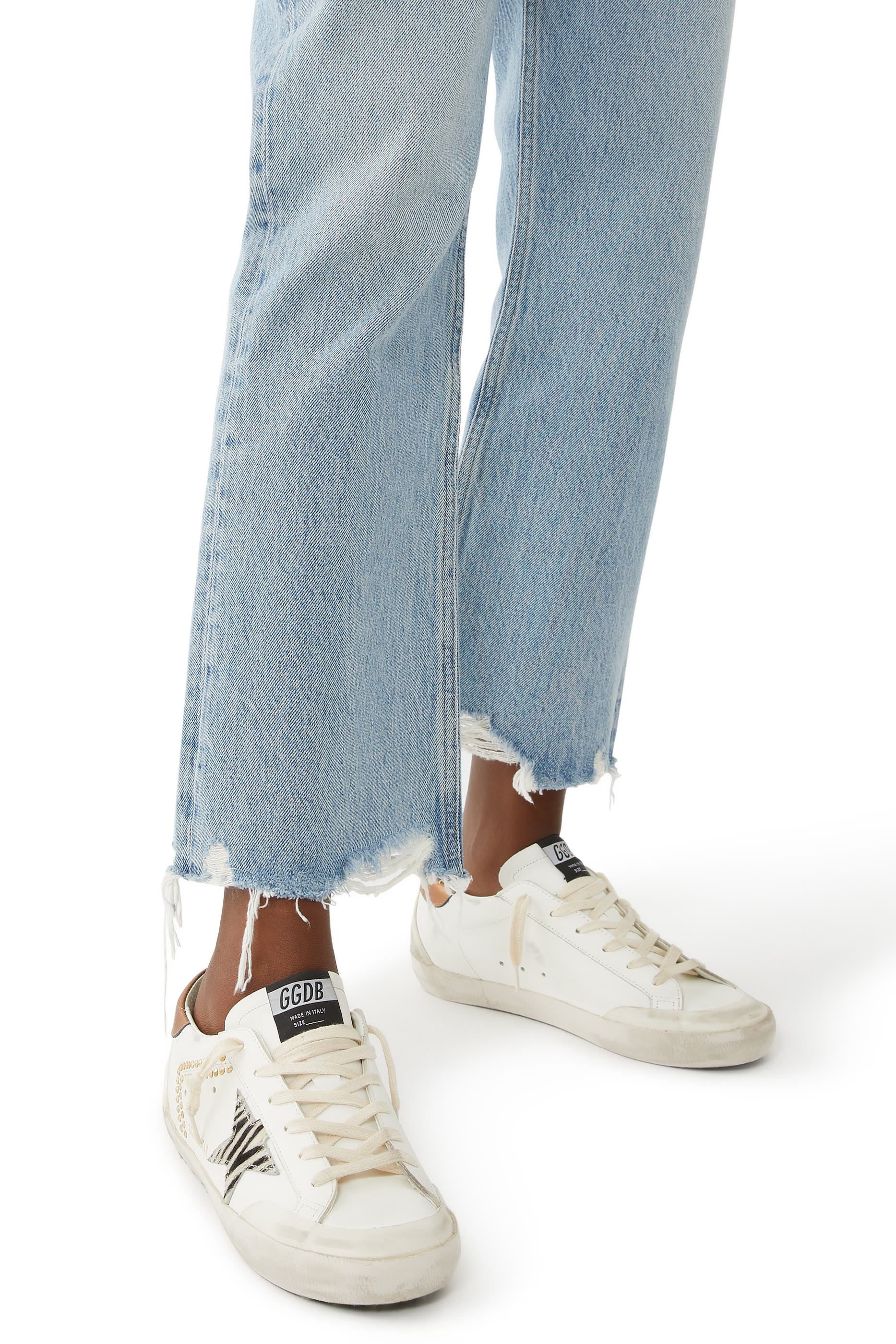 Superstar Leather Upper with Studs Zebra