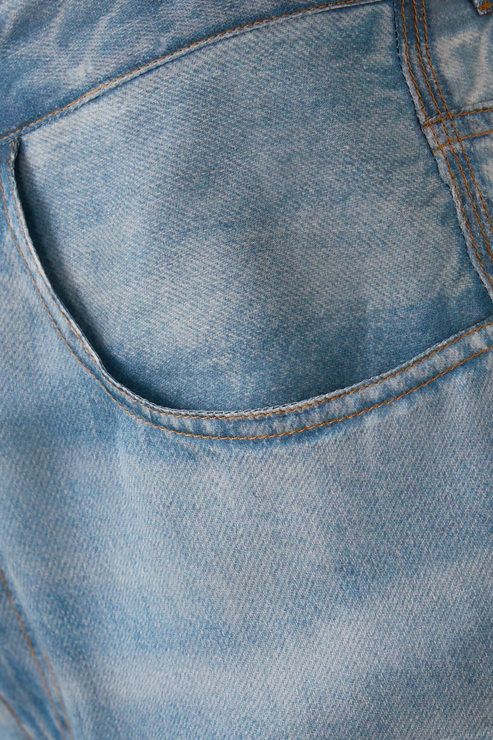 Winona Printed Sheer Denim Pants