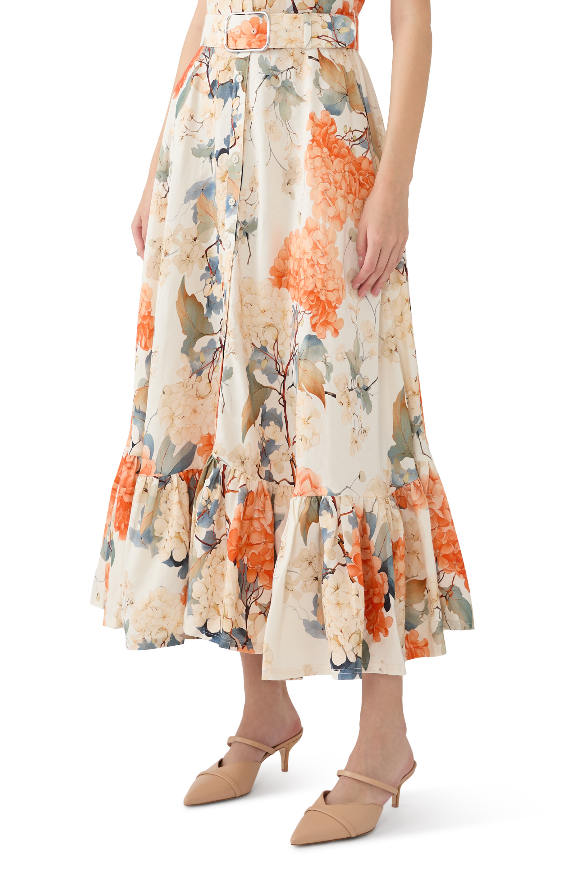 Frankie 45 Buff Leather Kitten Heels