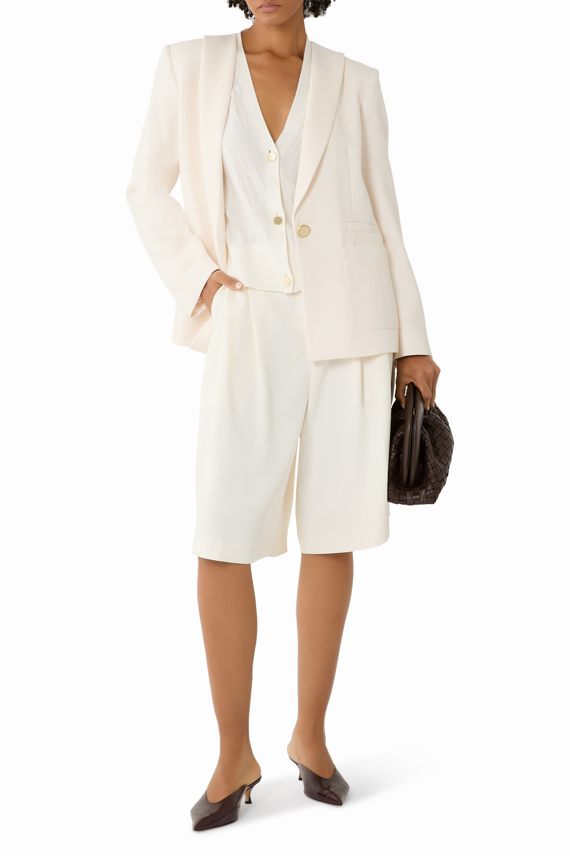 Monogram Buttoned Cardigan