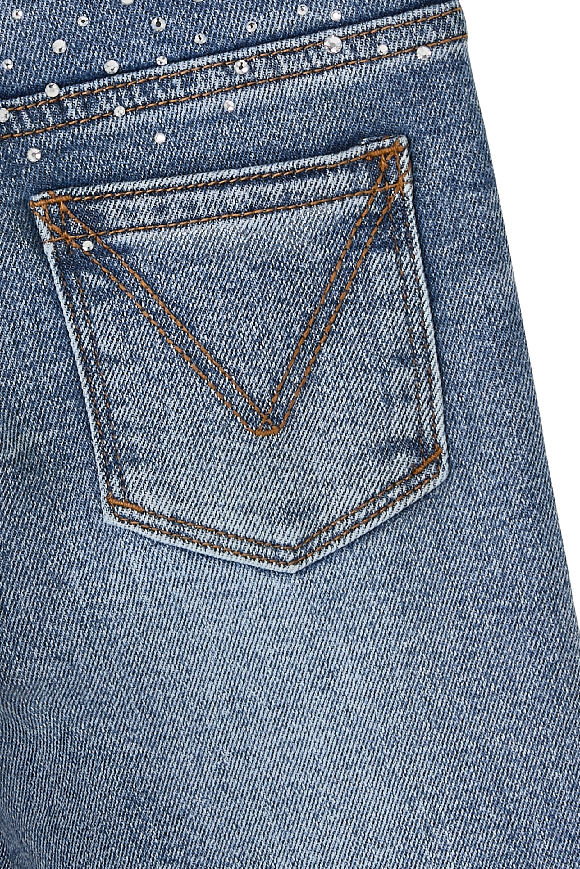 Kids Asta Stone Details Denim Pants