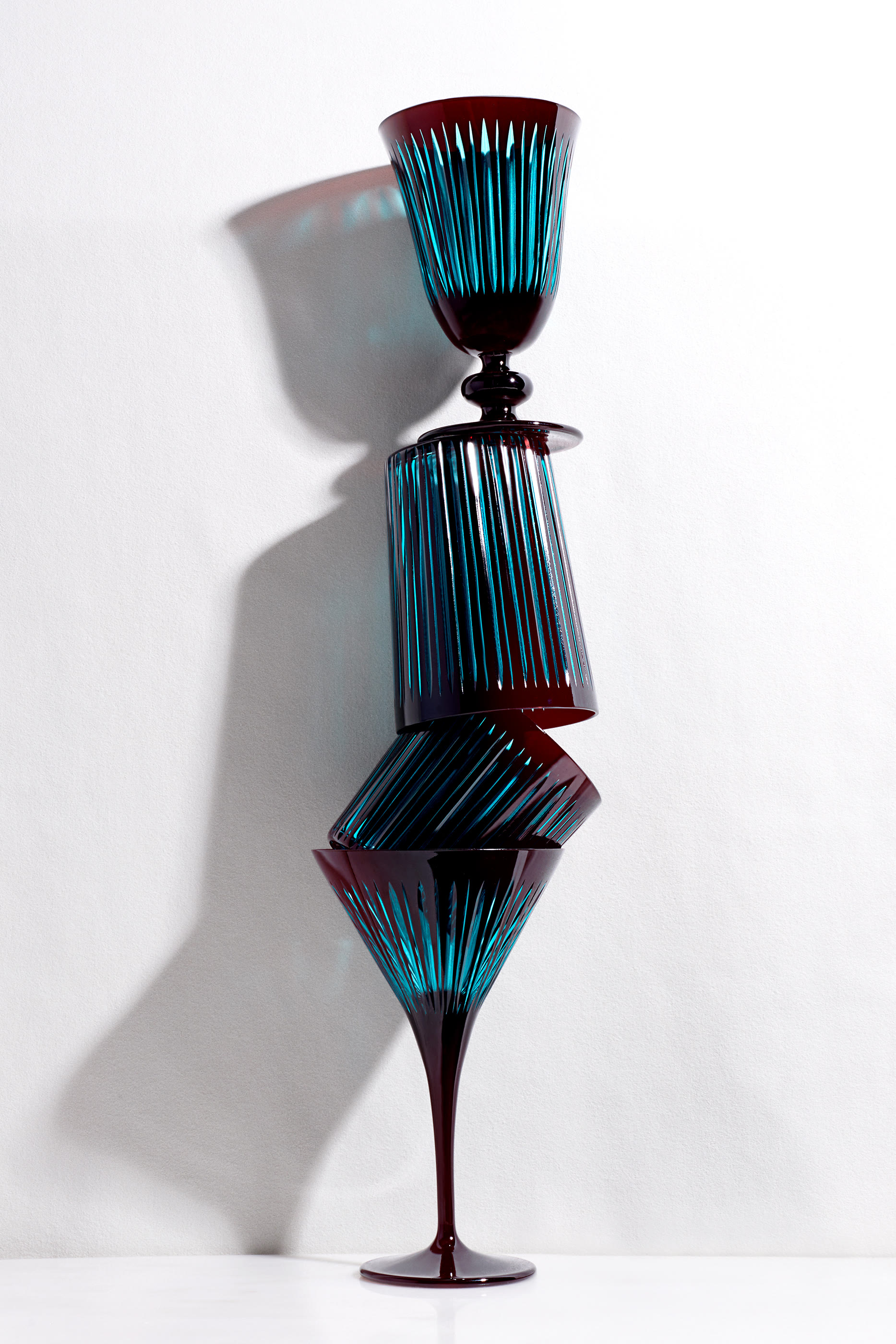 Prism Wine Glasses - Bordeaux, Set of 4