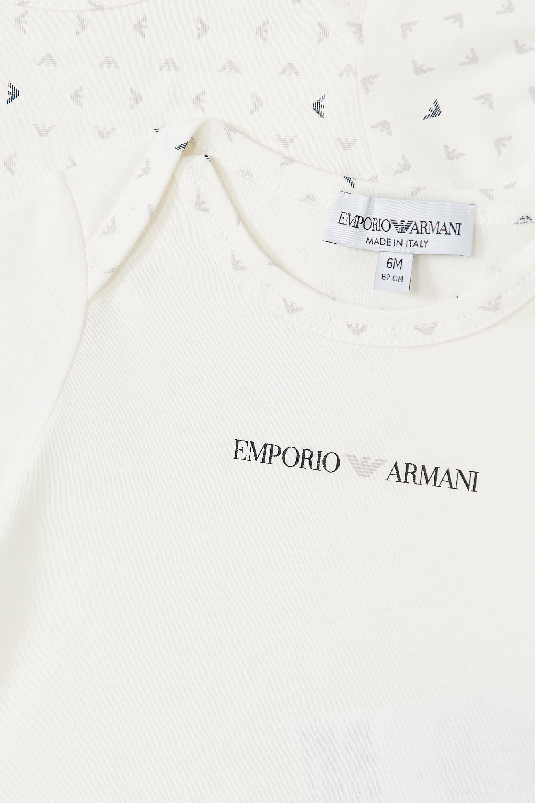 Logo Short-Sleeve Rompers, Set of 2