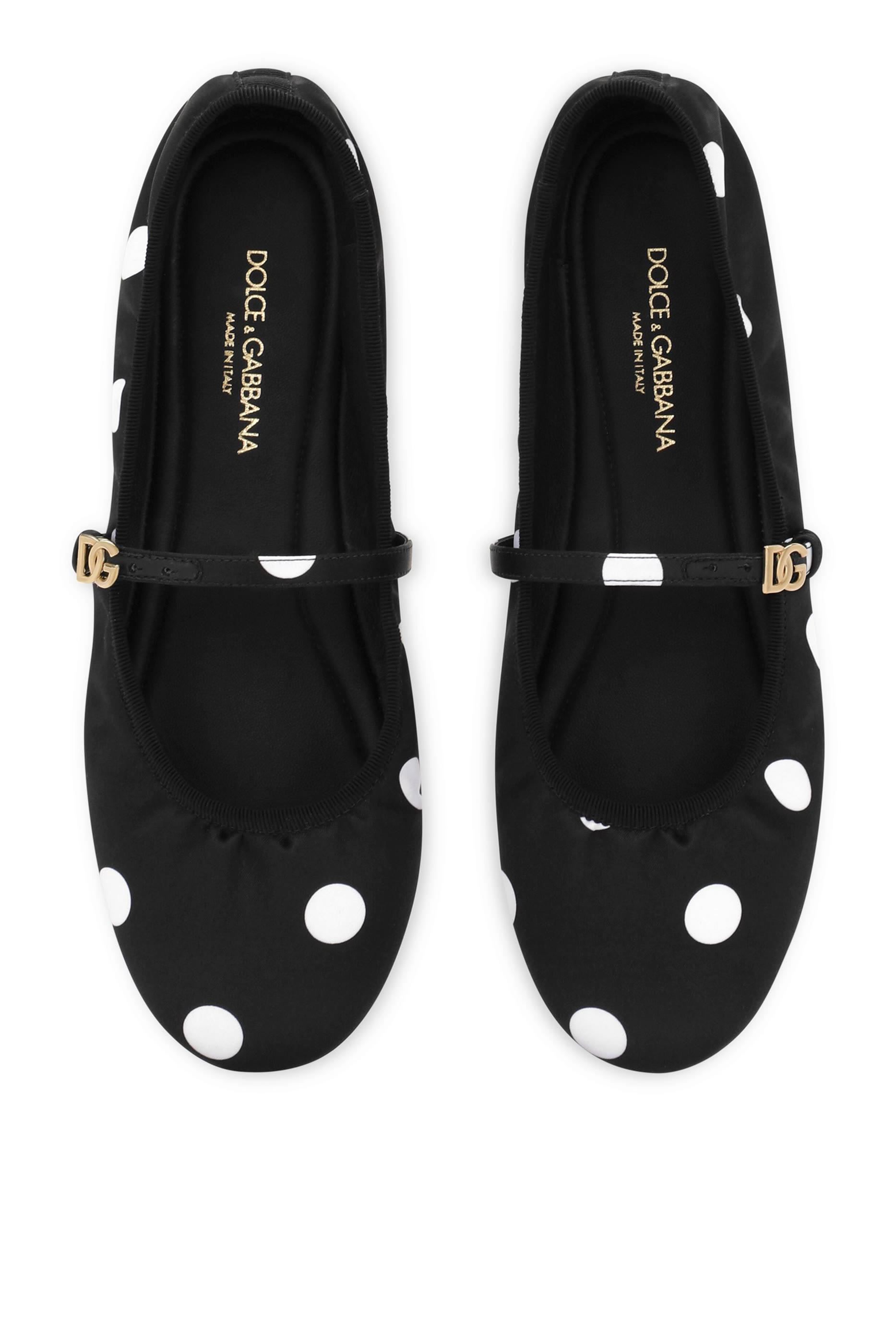 Printed Satin Ballet Flats