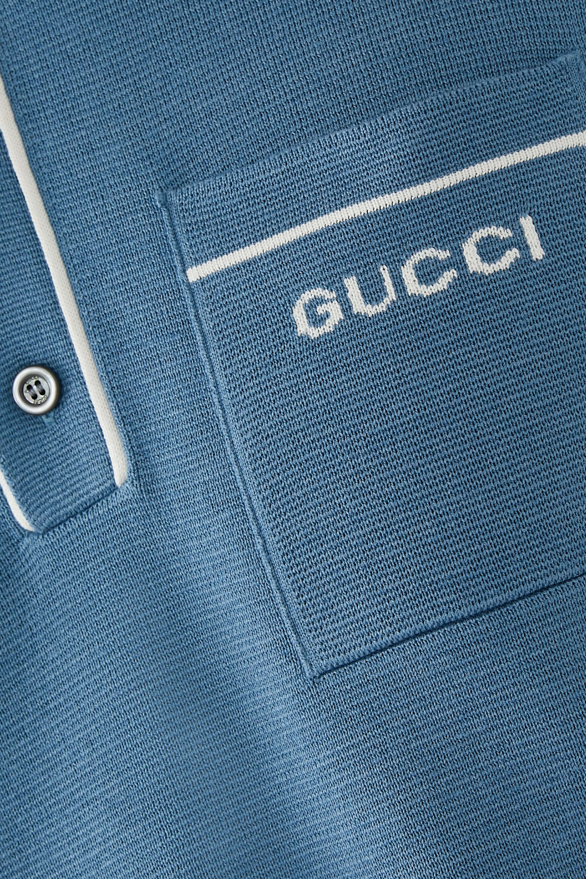 Silk Cotton Knit Polo Shirt