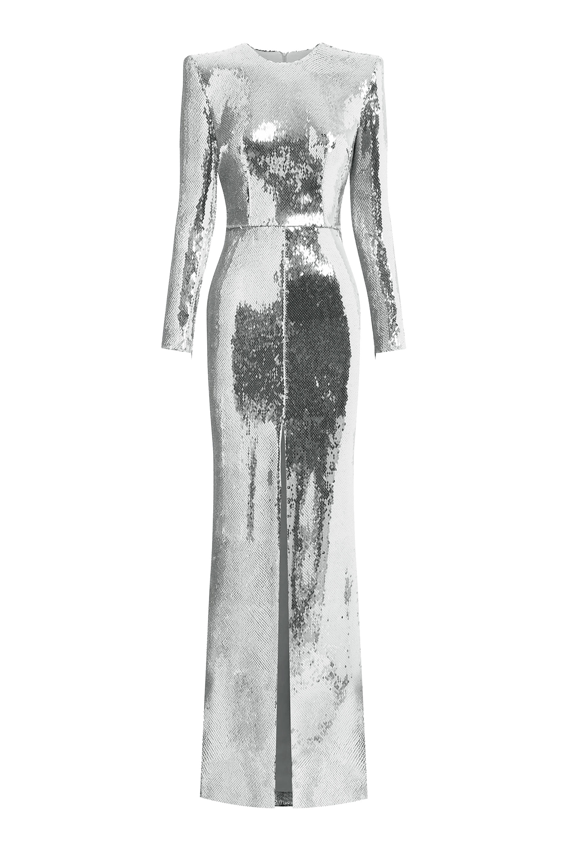 Sequin Long Sleeves Column Evening Dress