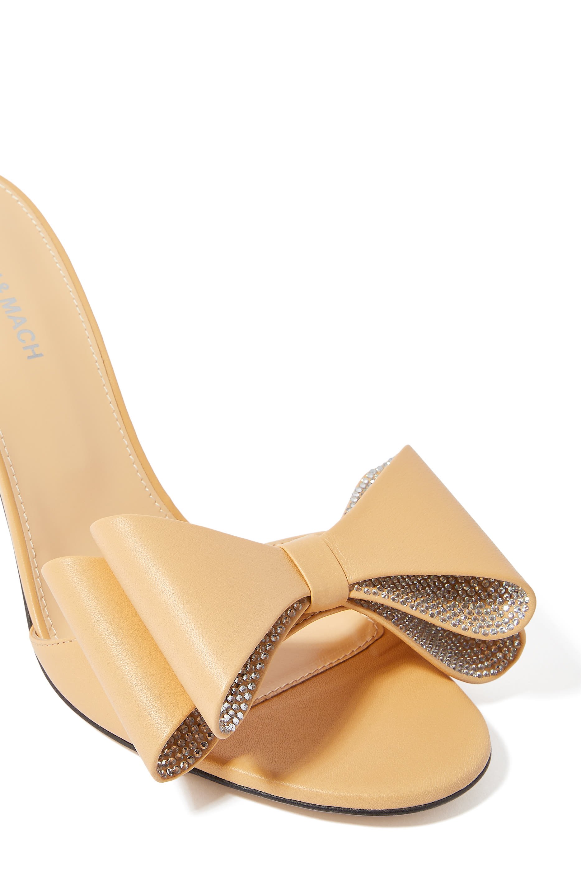 Cadeau 95 Leather Large Bow Mules