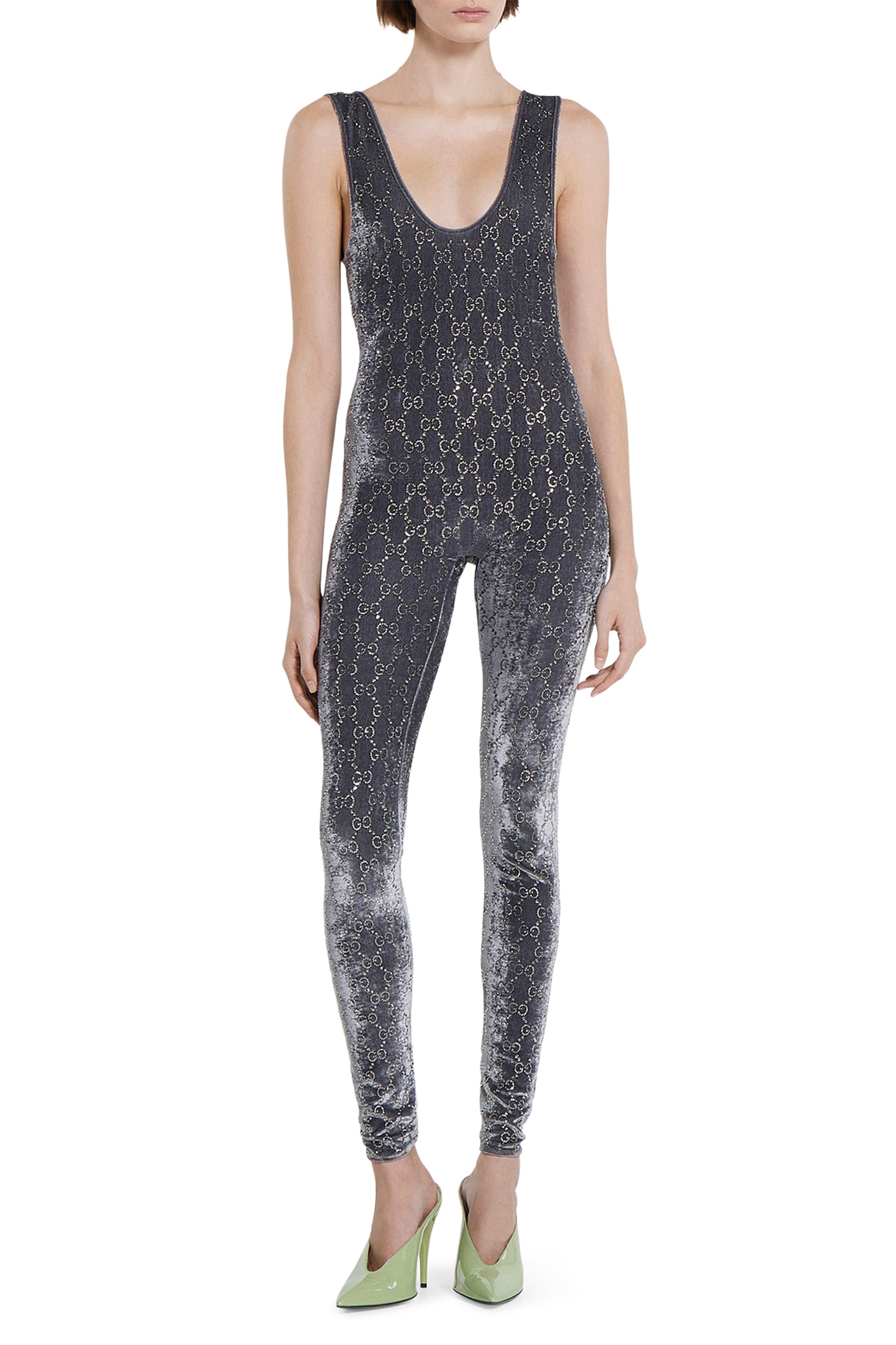 GG Crystal Embroidered Jumpsuit