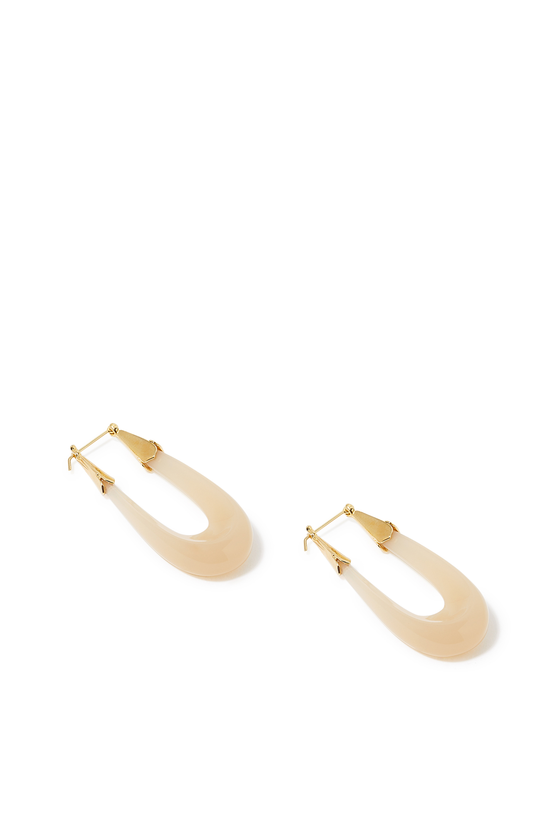 Ecume Drop Earrings, 24k Gold-Plated Brass & Resin