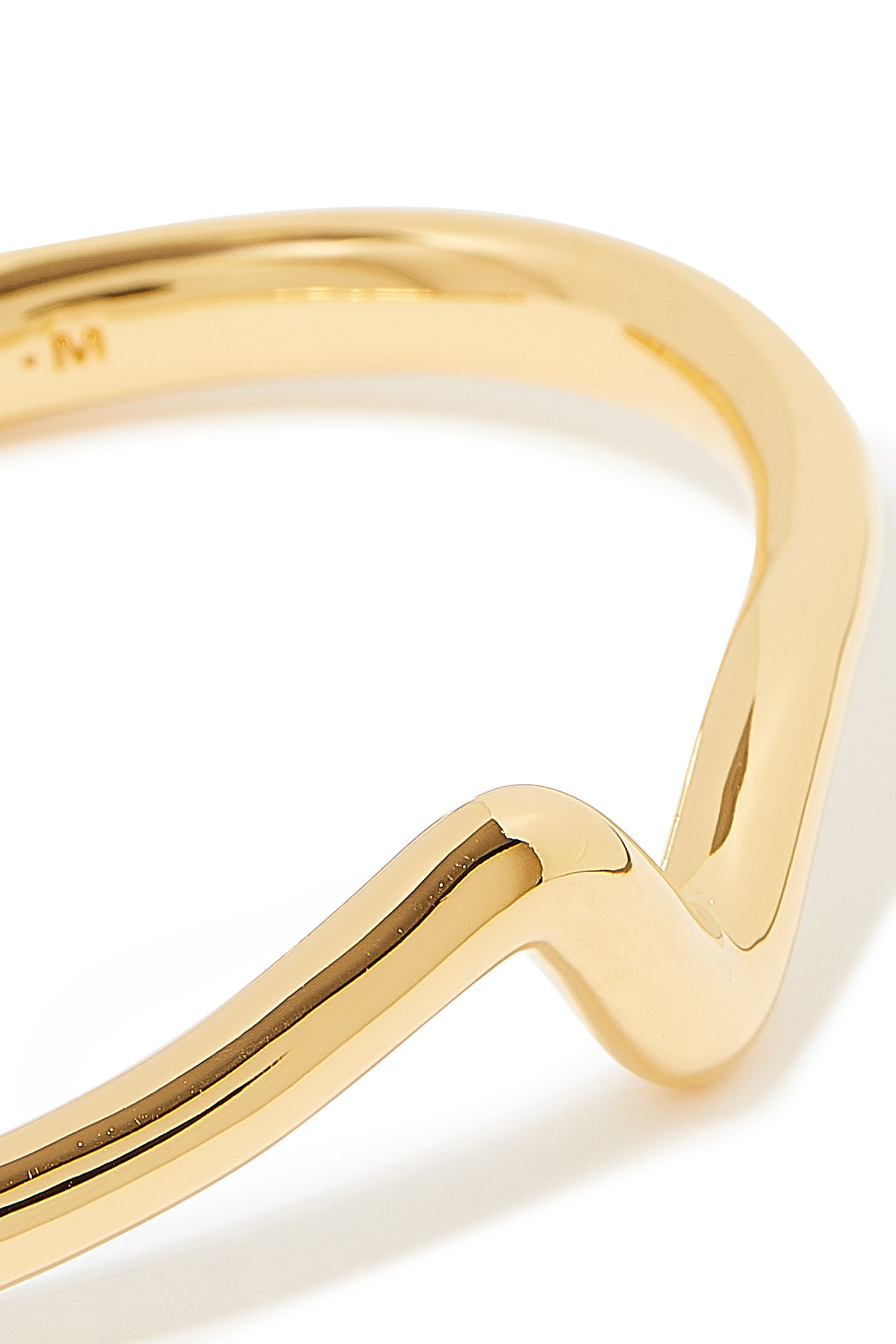 Molten Wave Cuff Bracelet, 18k Recycled Gold Plated on Brass