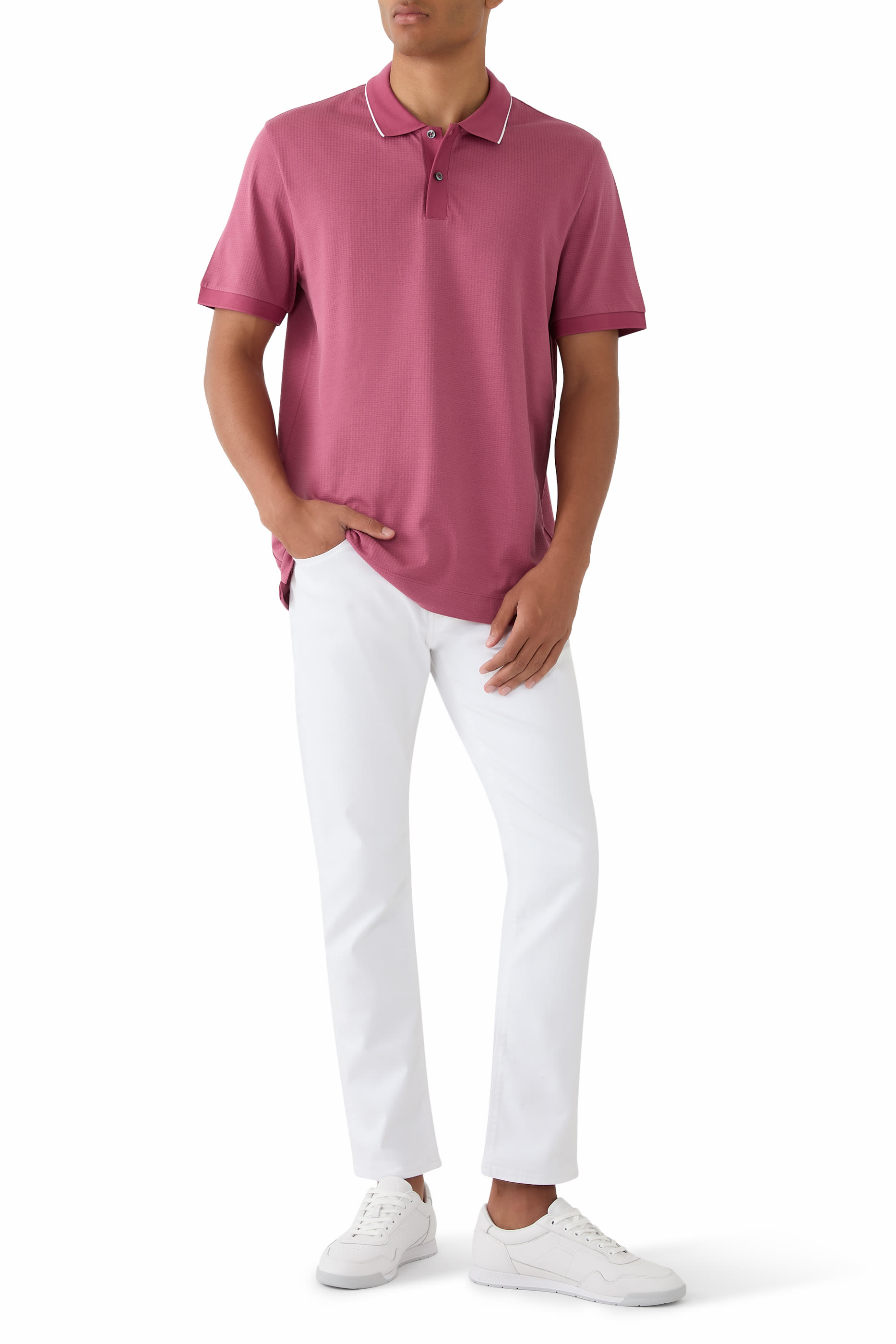 Cotton-Silk Polo Shirt