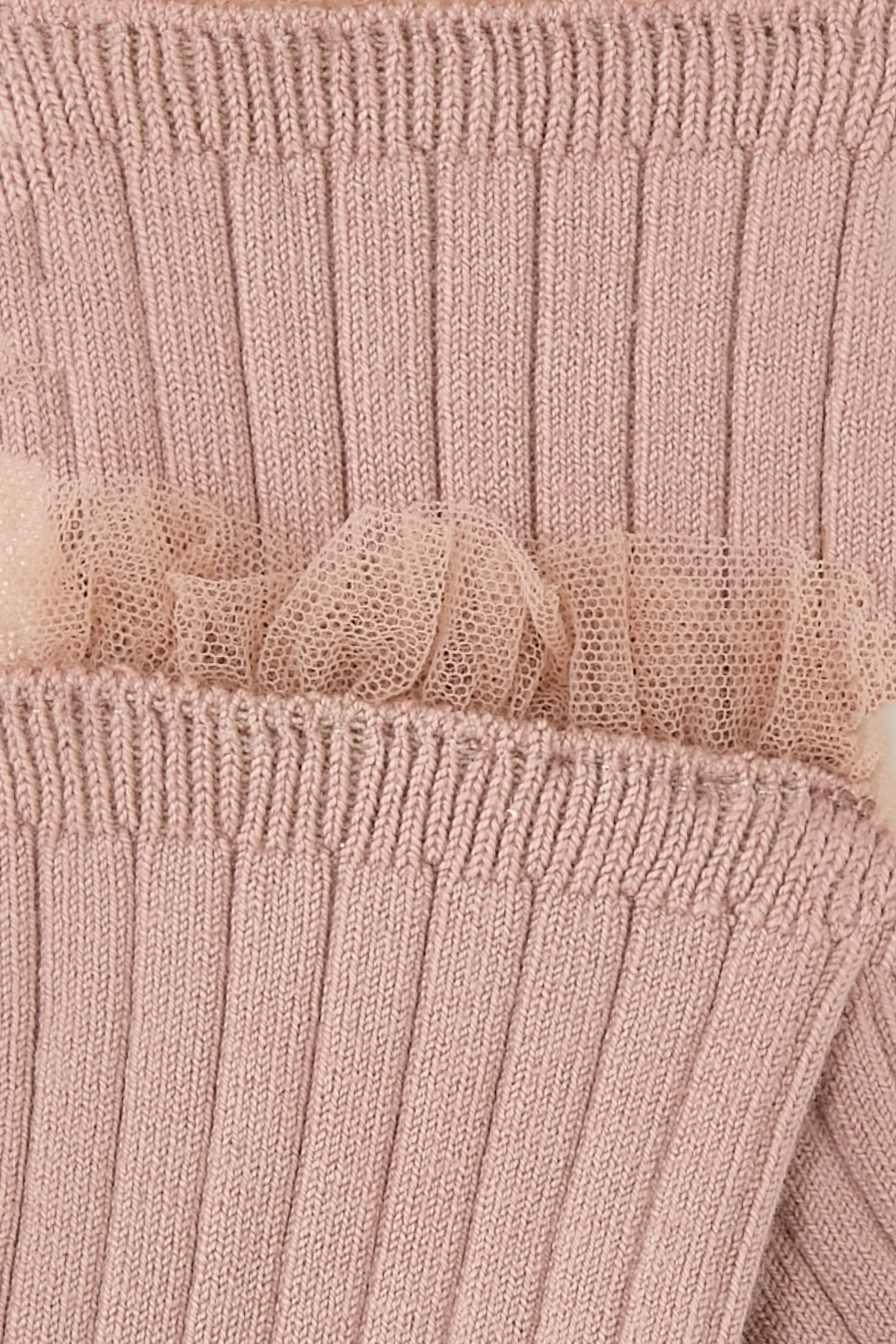 Kids Margaux Tulle Frill Ribbed Ankle Socks