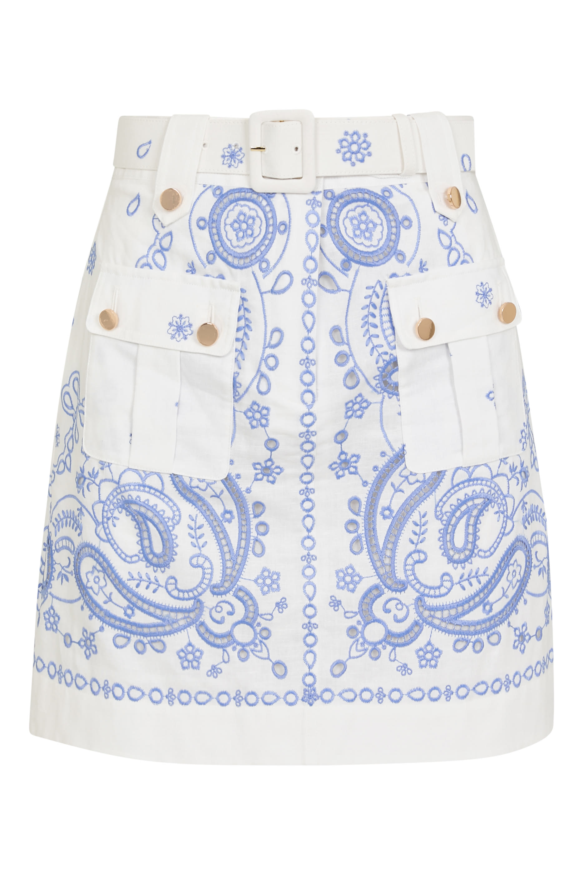 Embroidered Mini Skirt 