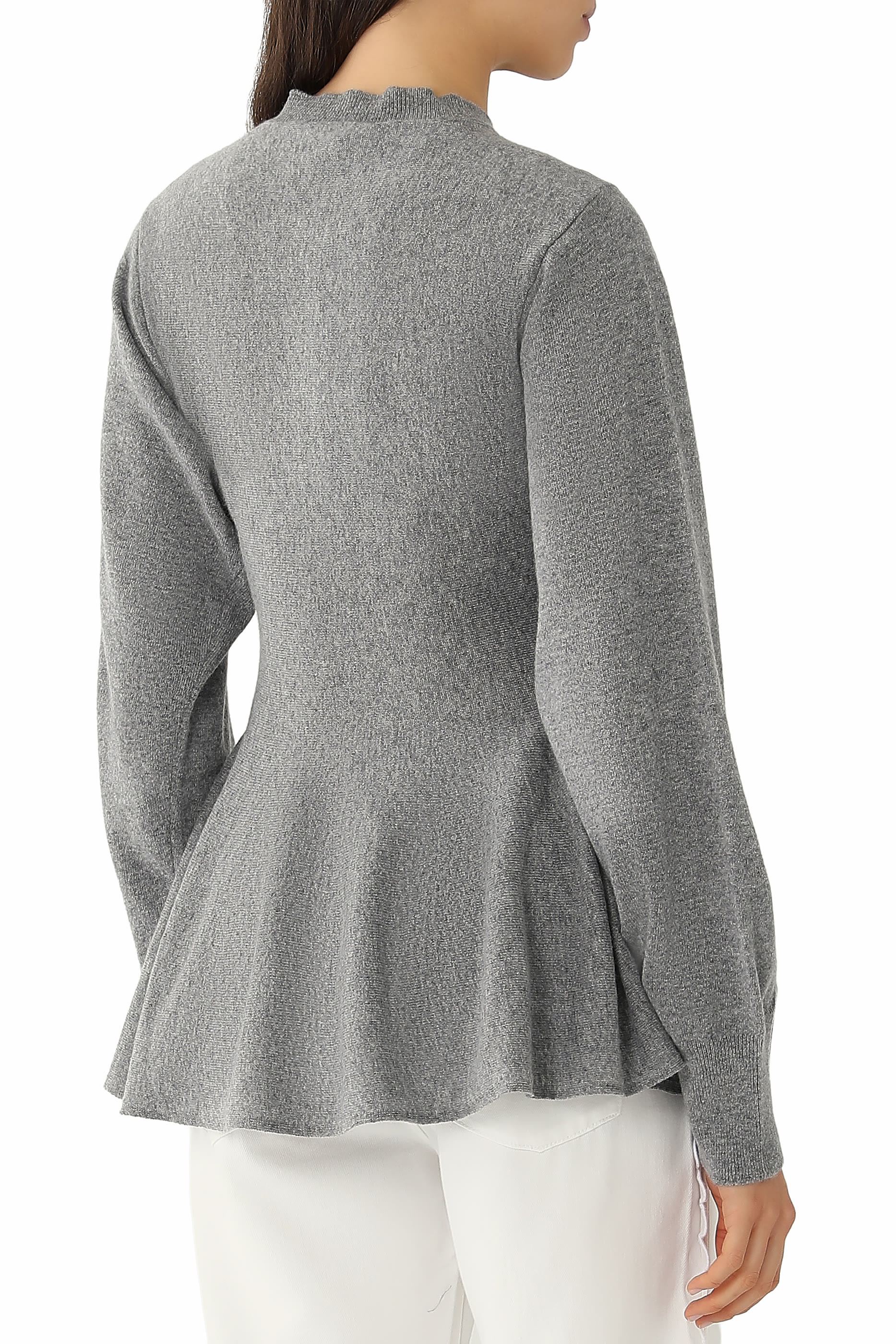 Peplum Knit Button Top 