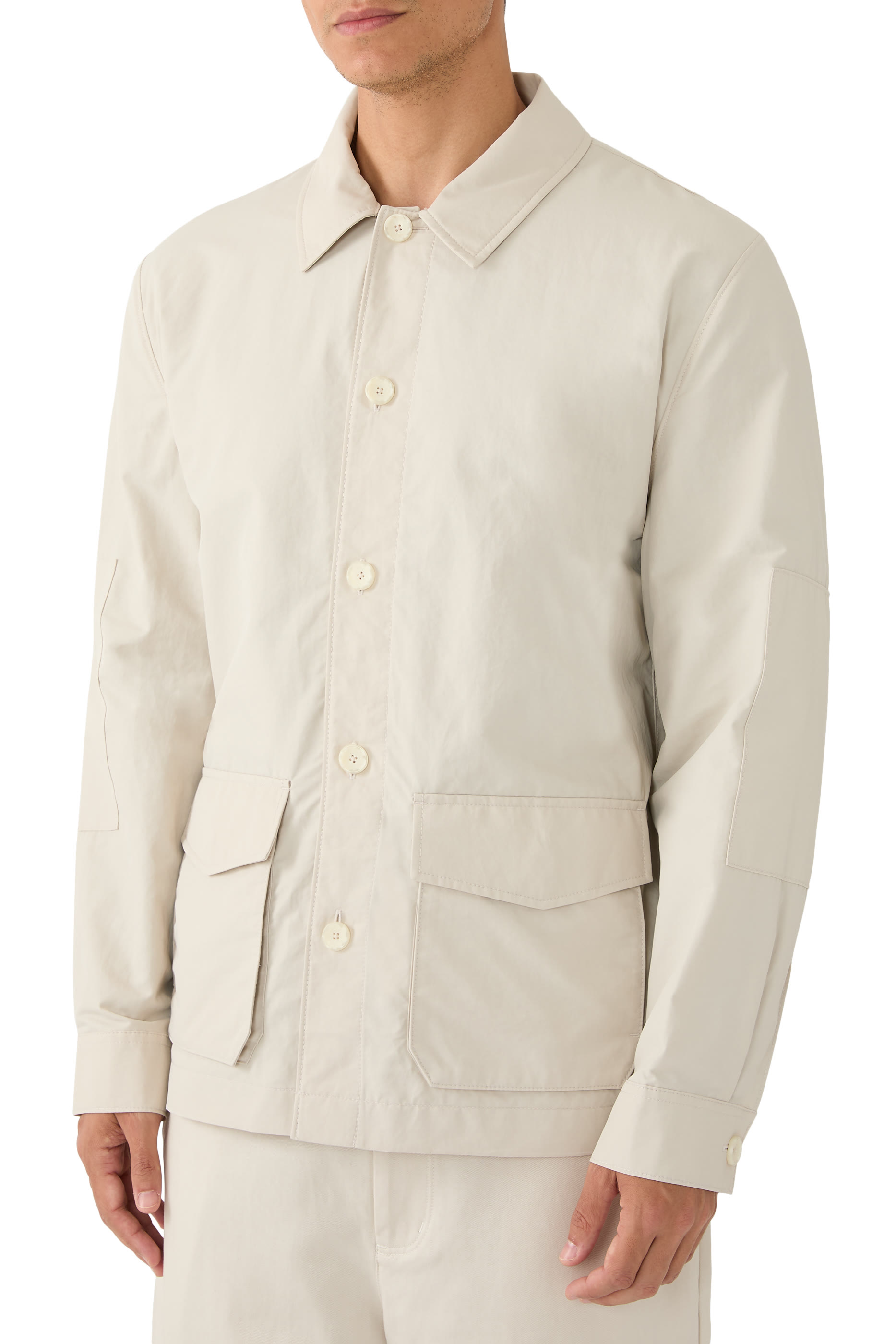 Cotton-Blend Utility Jacket