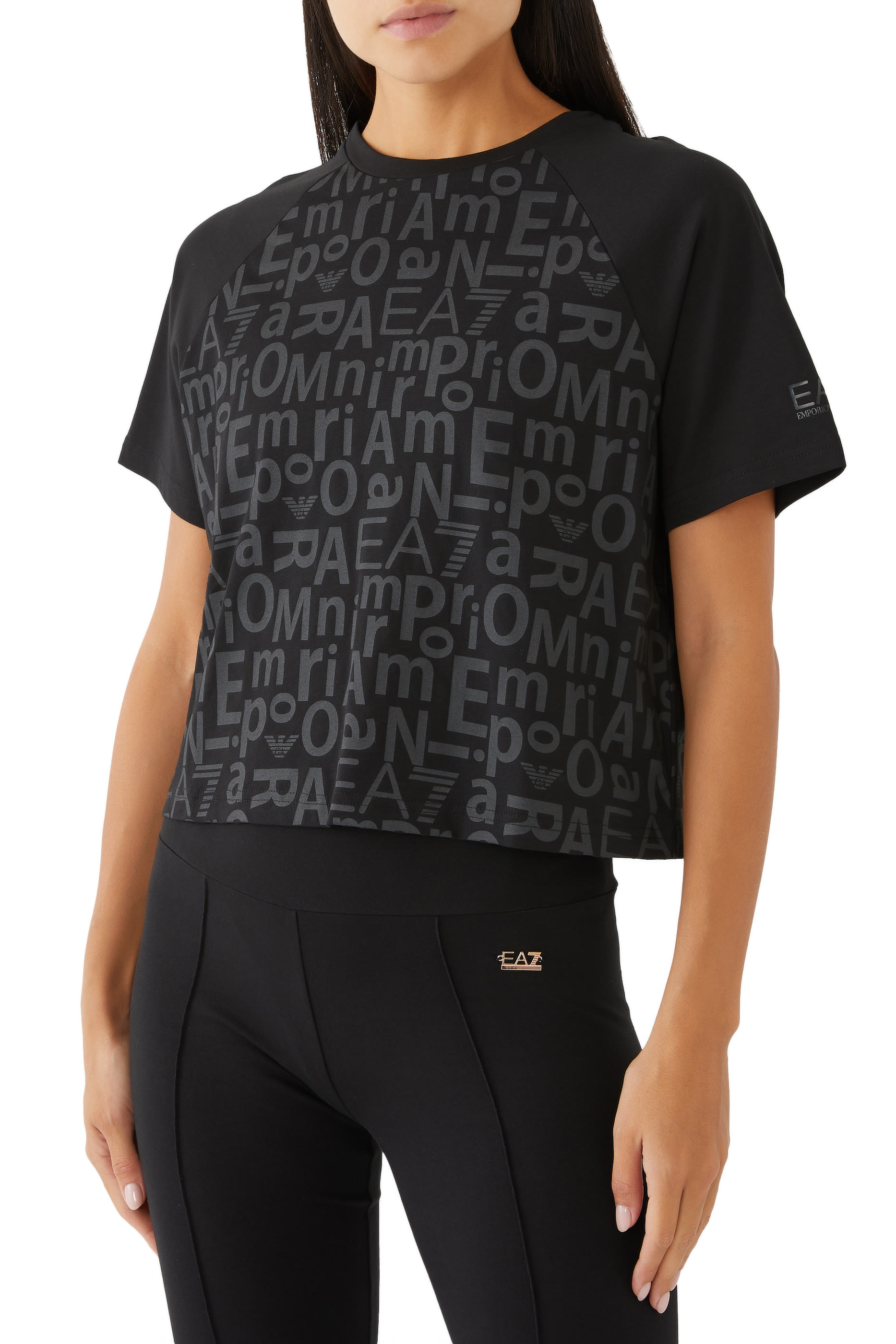 EA7 Graphic Cropped T-Shirt