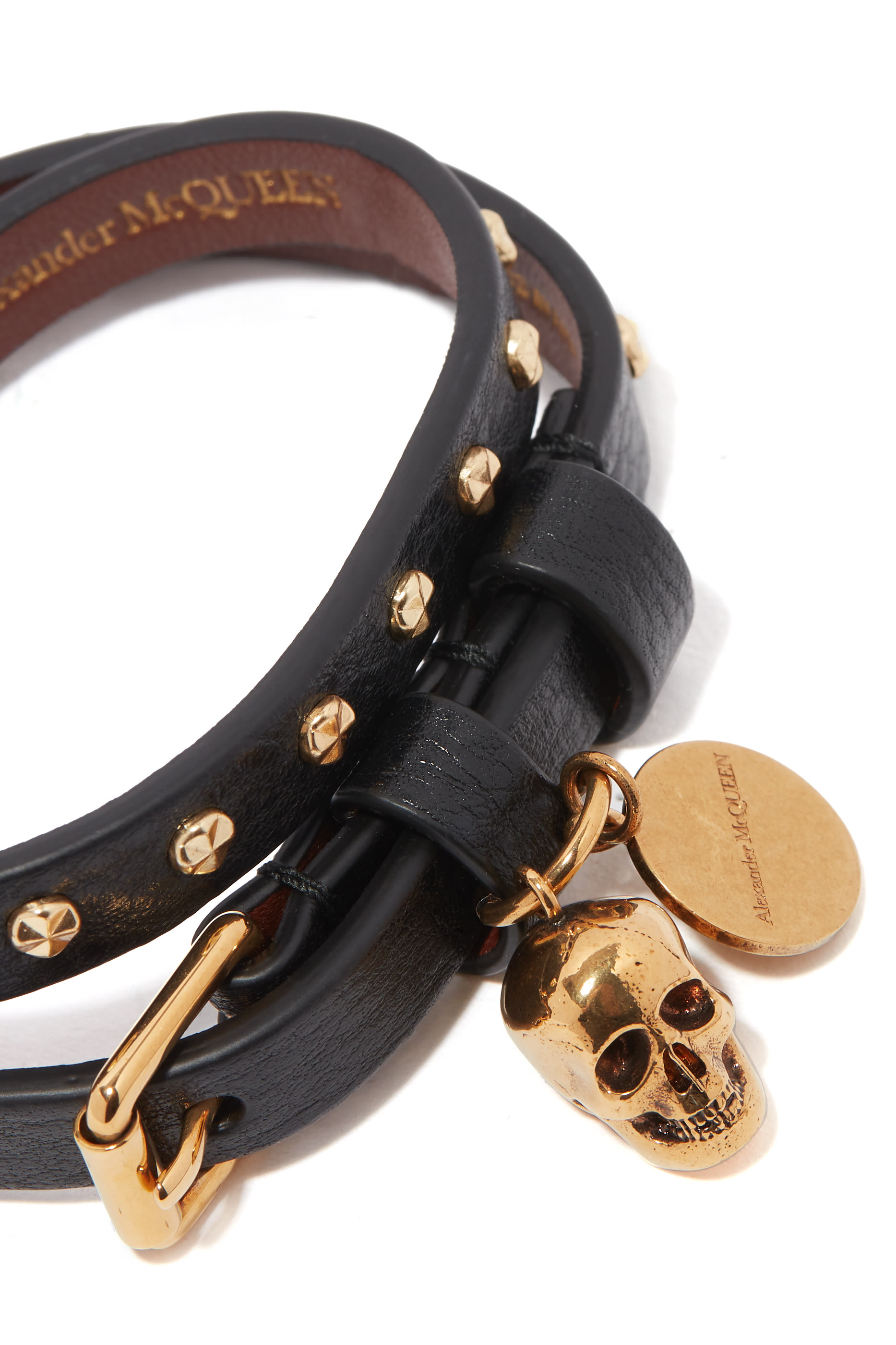 Hammered Studs Double Wrap Bracelet