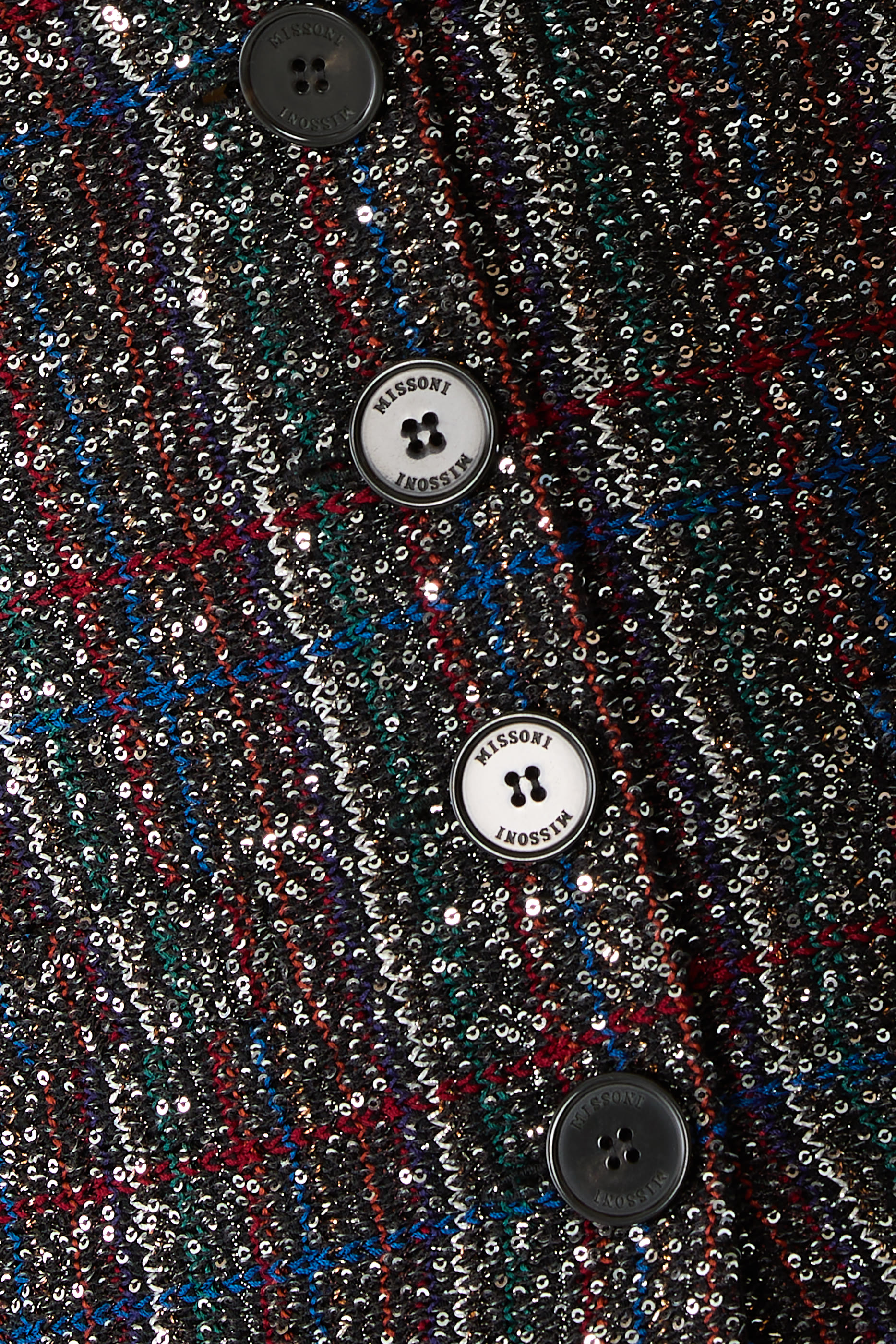 Checked Sequined Vest