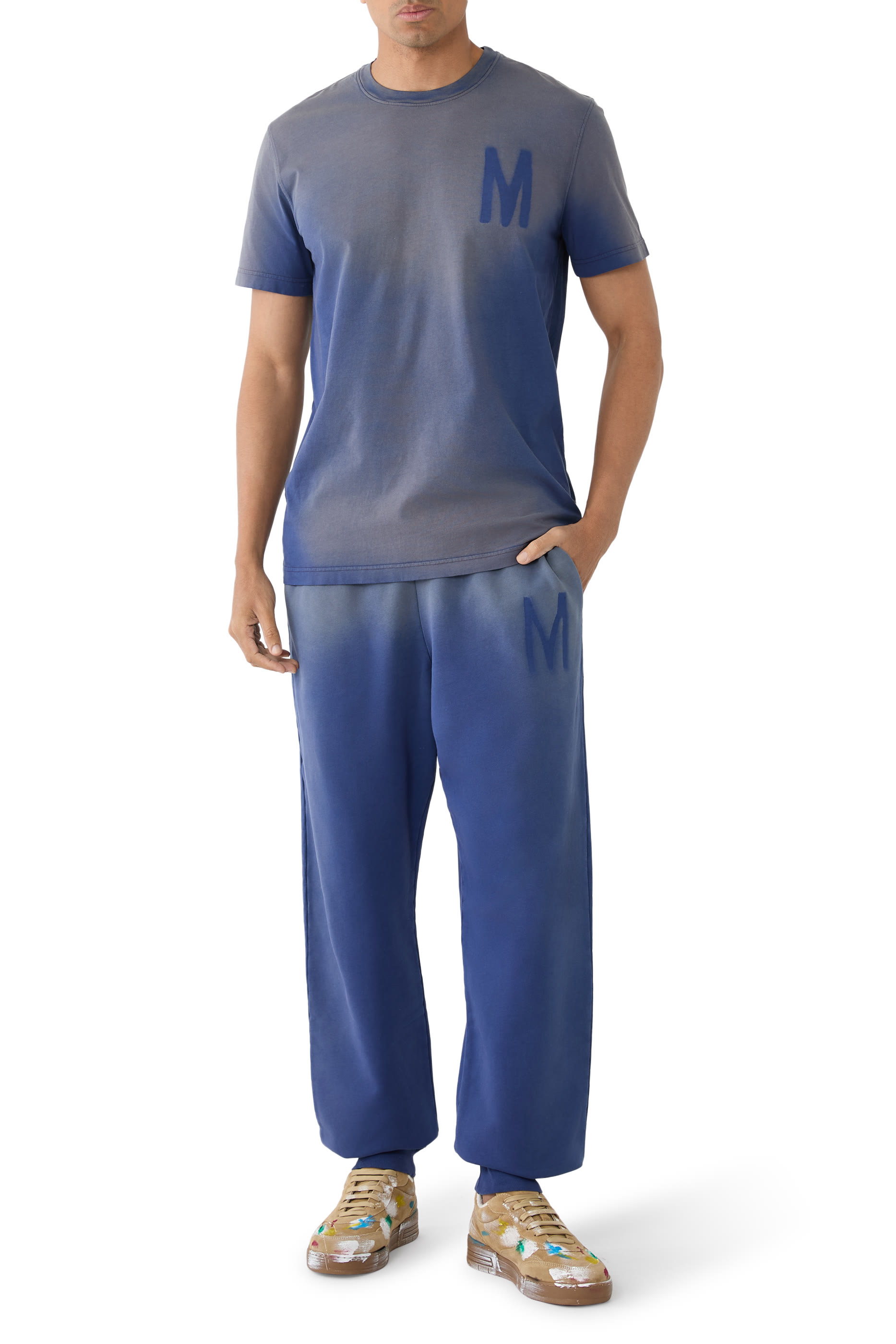  Printed Organic Cotton Fleece Pants