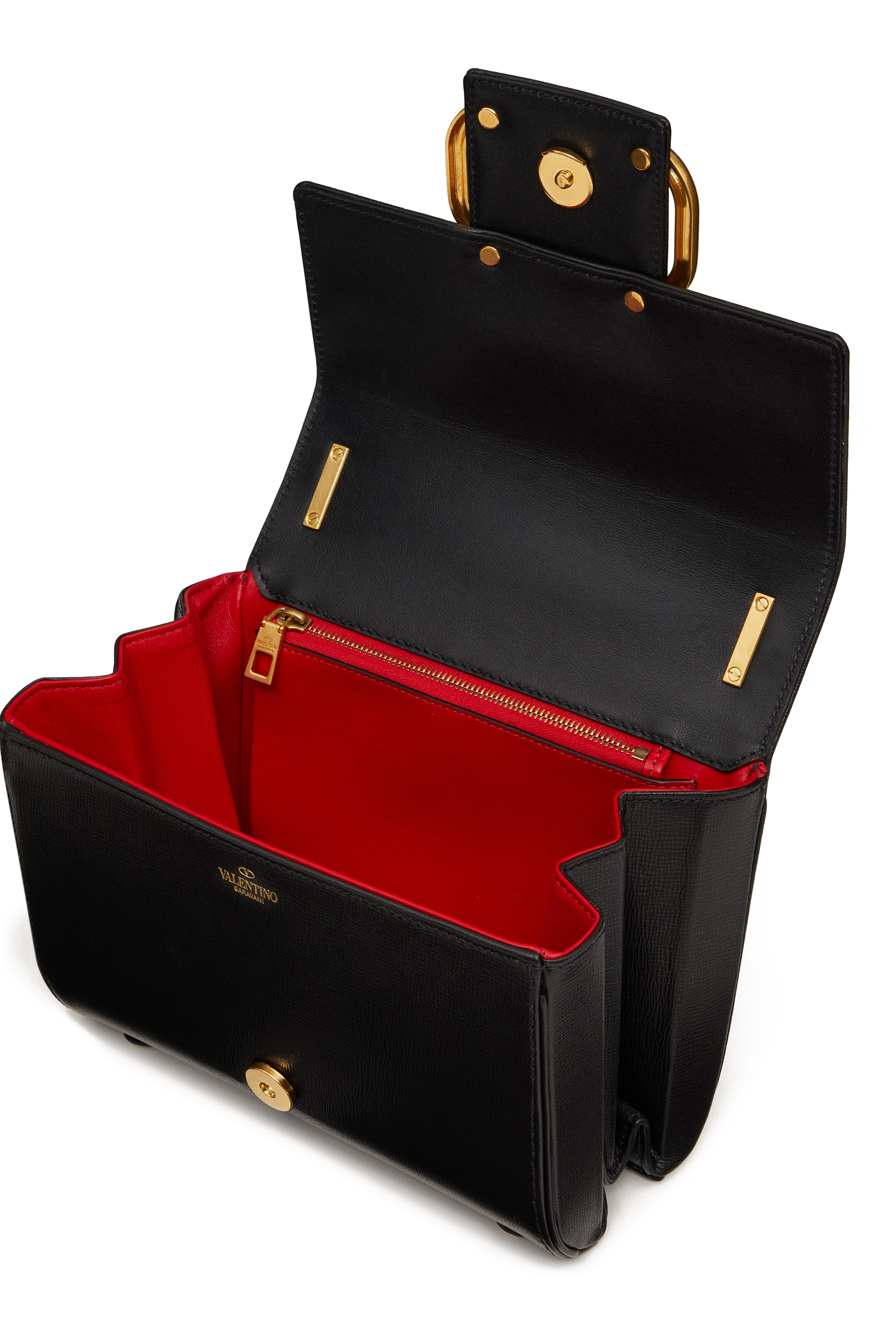 Vlogo Signature Leather Shoulder Bag