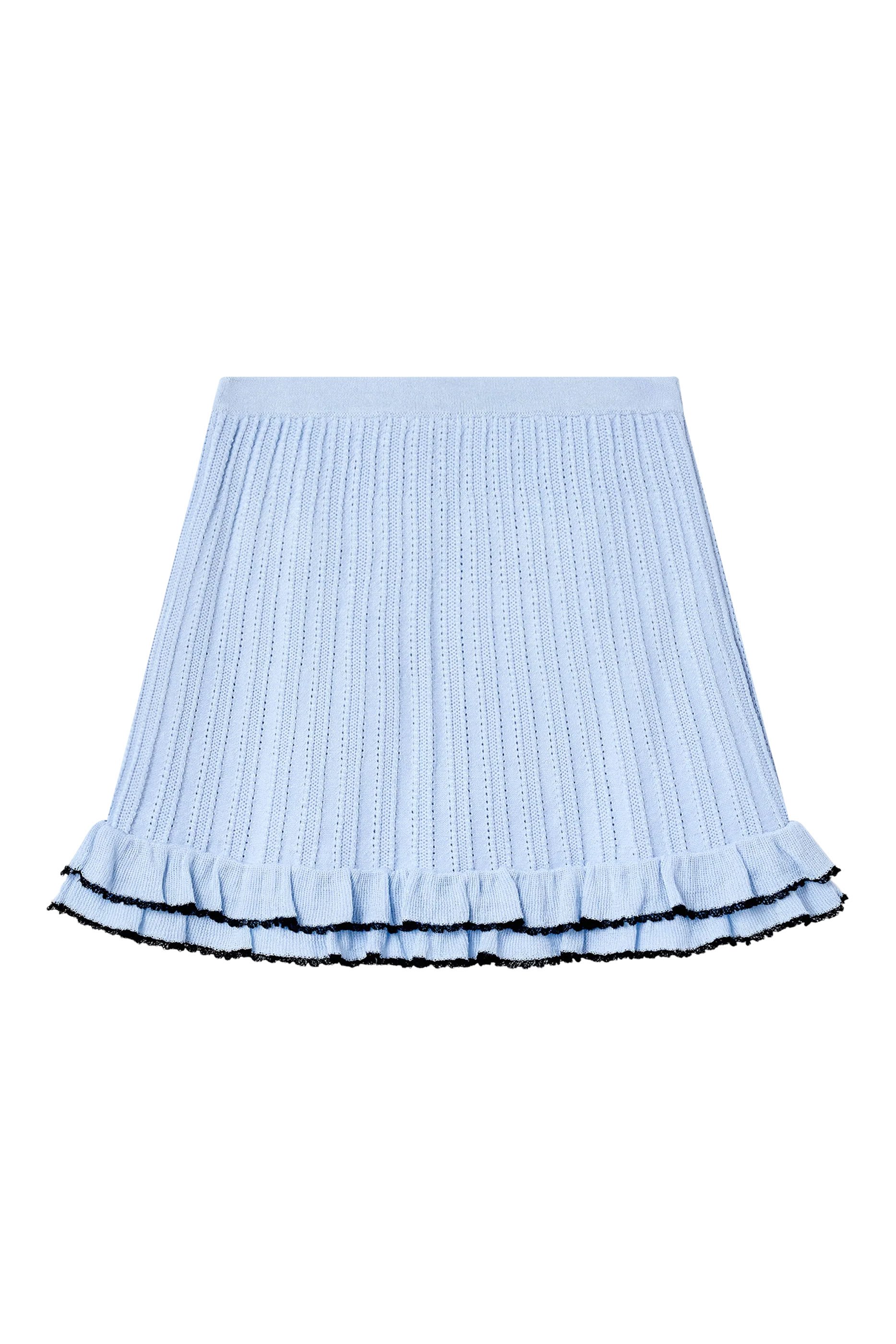 Kids Frill Trim Knit Skirt