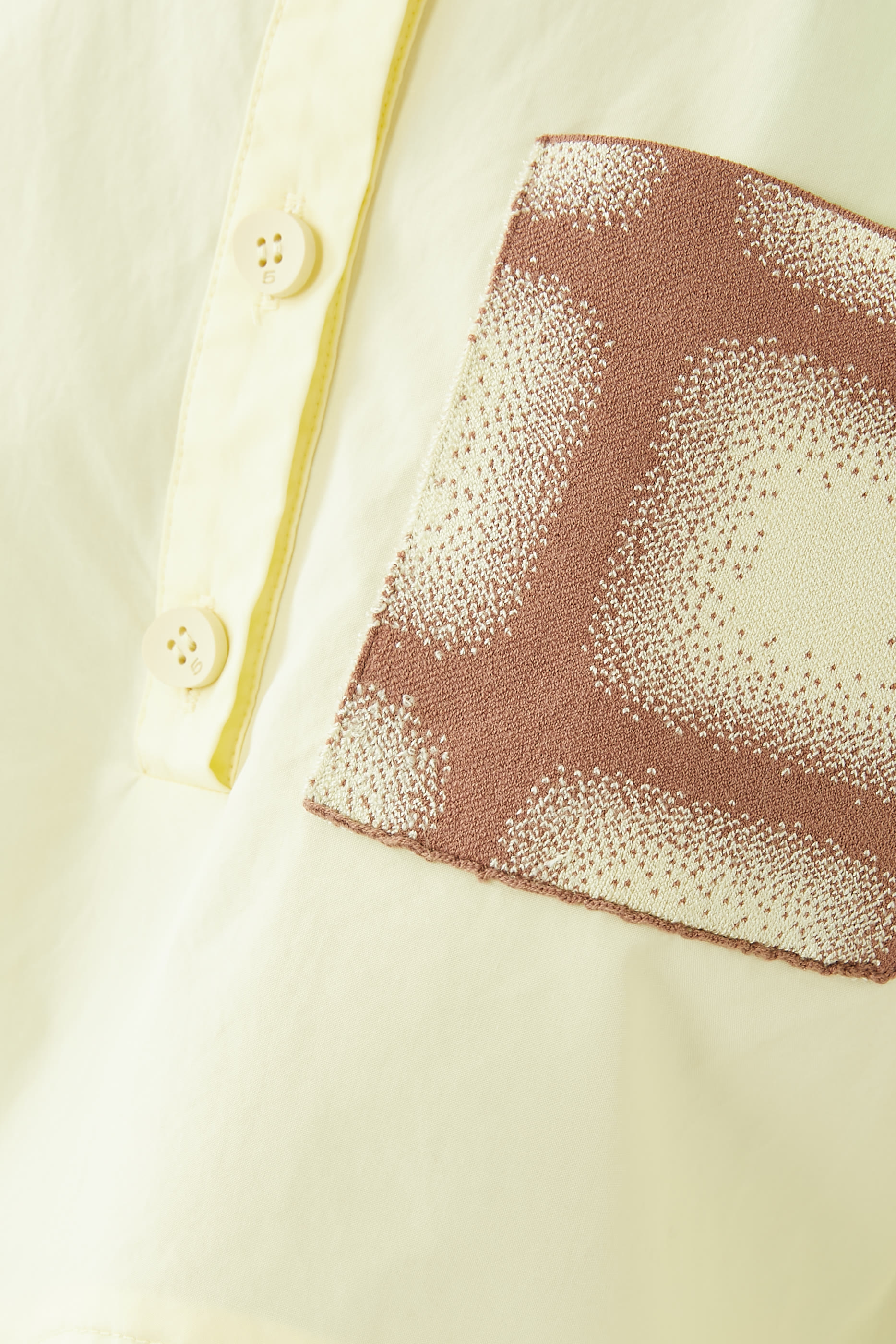 Nala Mixed Media Cropped Shirt