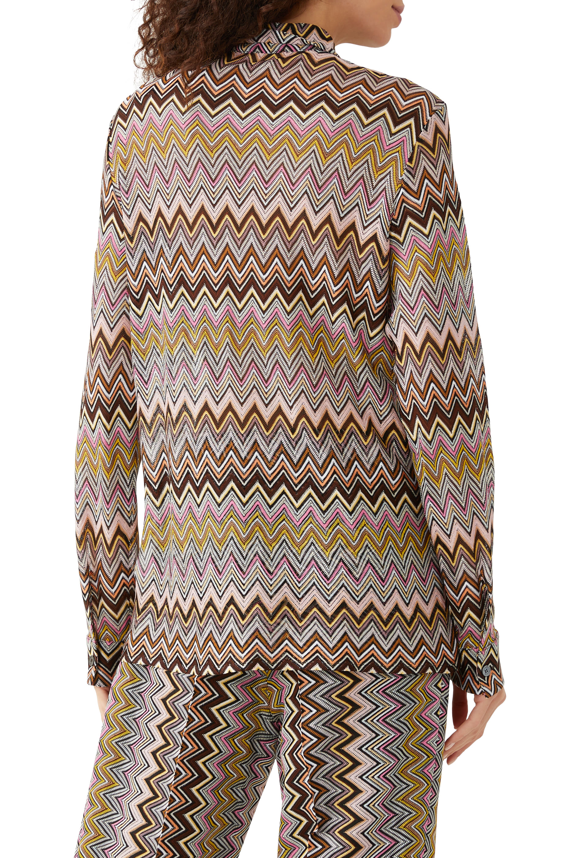 Zigzag Raschel Long Sleeve Shirt 