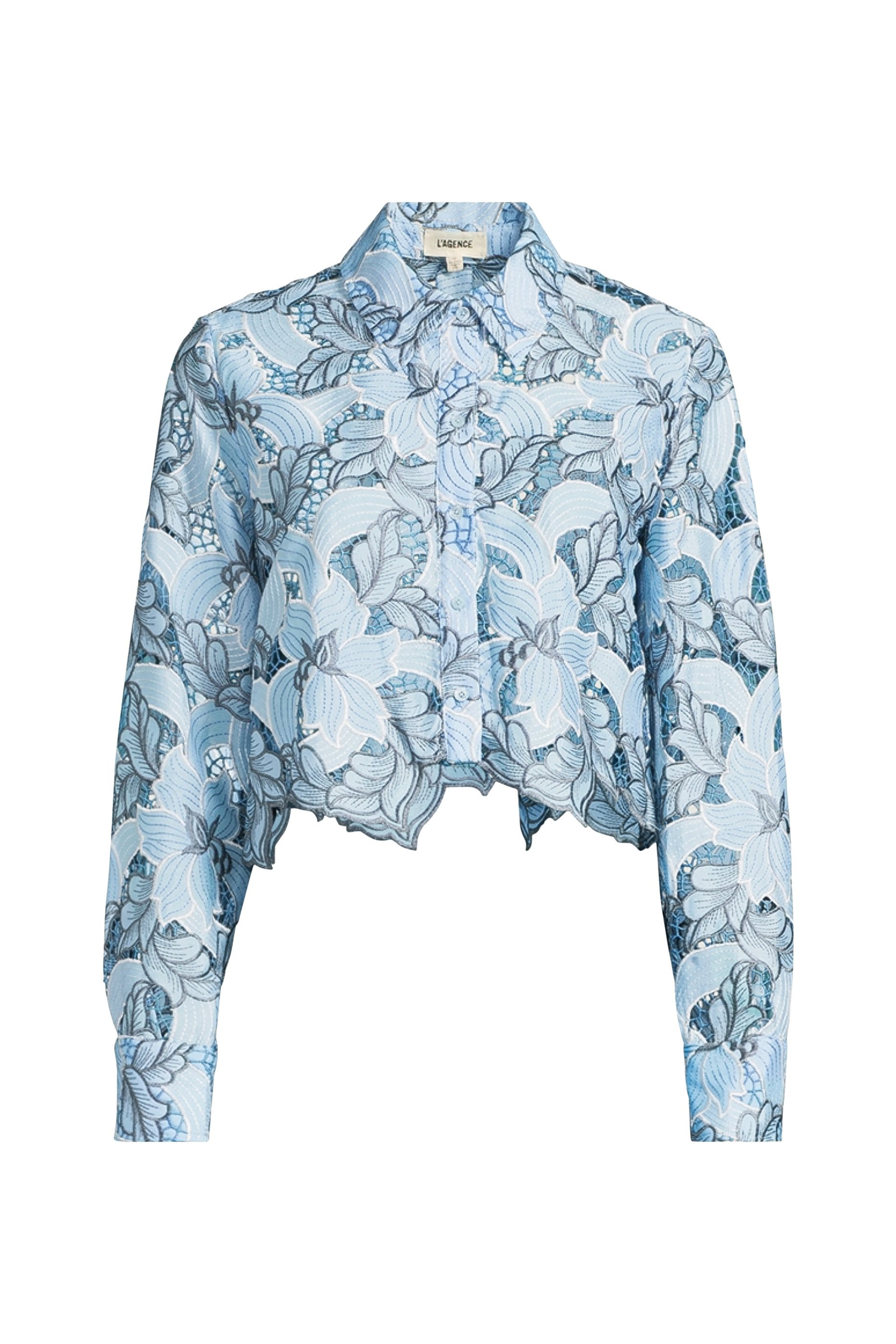 Akemi Cropped Eyelet Blouse