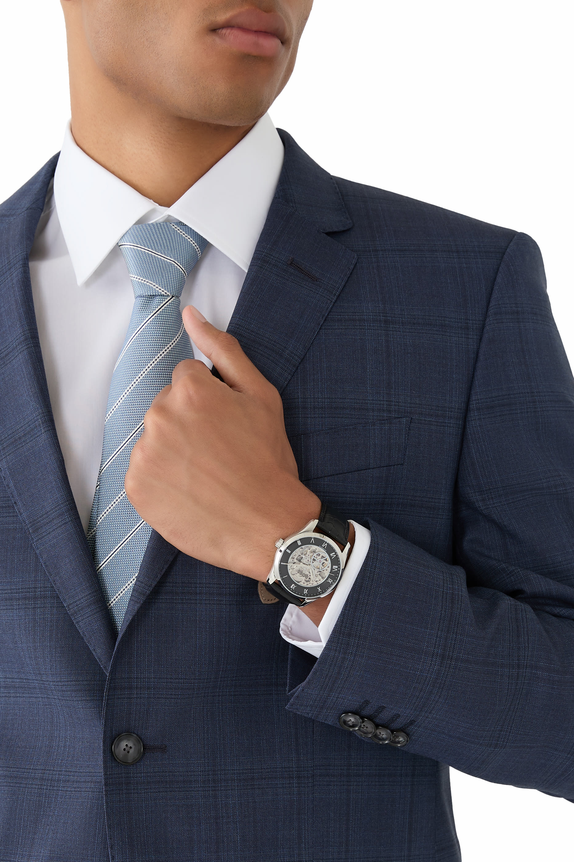 Principle Skeleton Silver Tone Automatic Watch