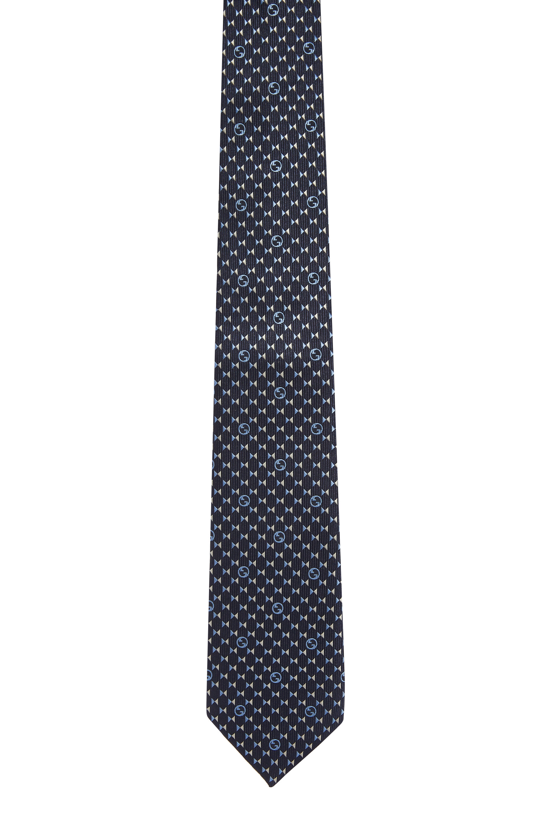 Round Interlocking G Silk Tie