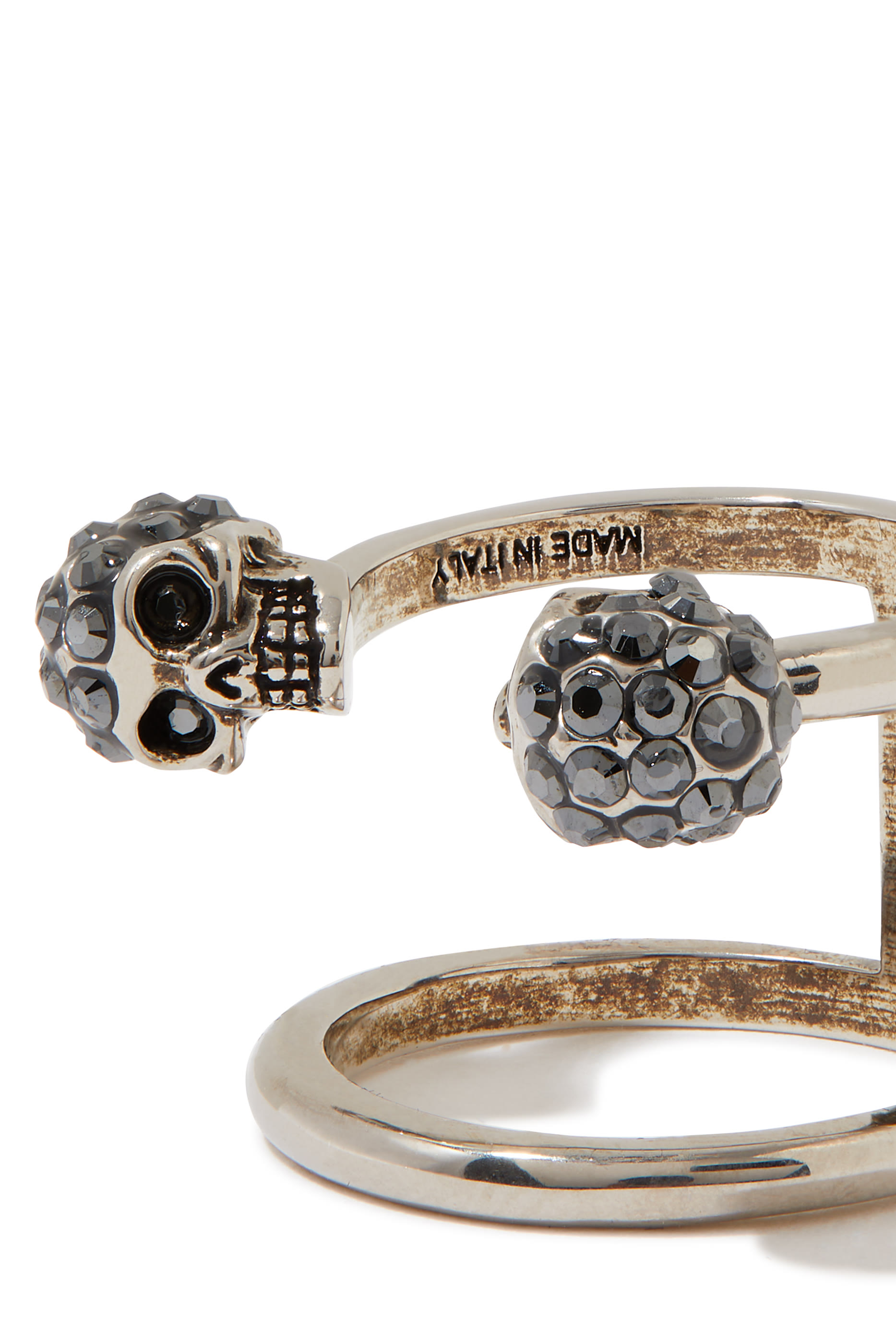 Twin Skull Double Ring