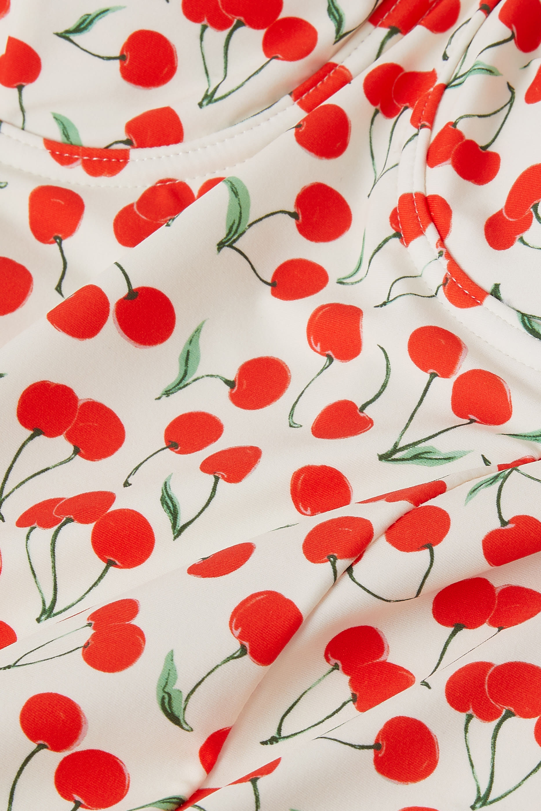 Cherry Square Neck One-Piece