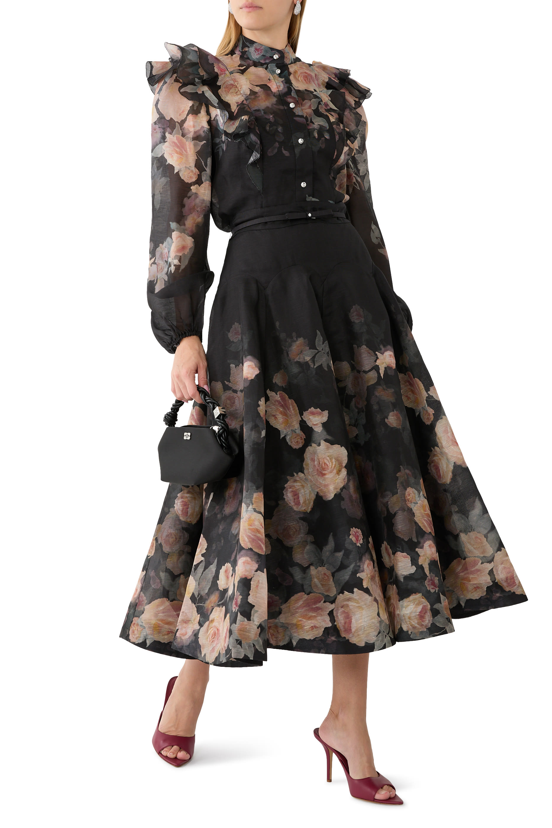 Crush Frill Sleeve Blouse