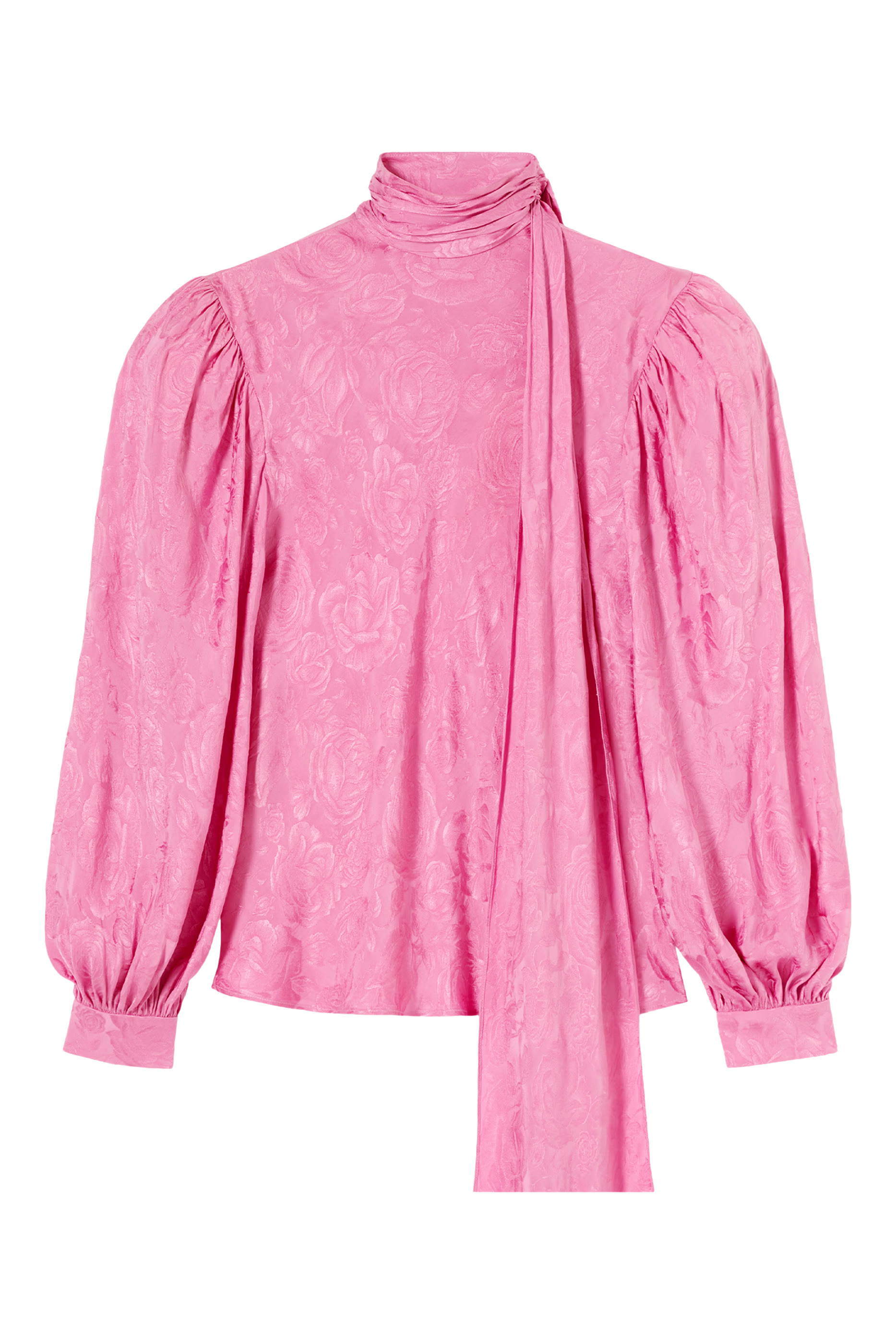 Silk Twill Shirt with Ribbon