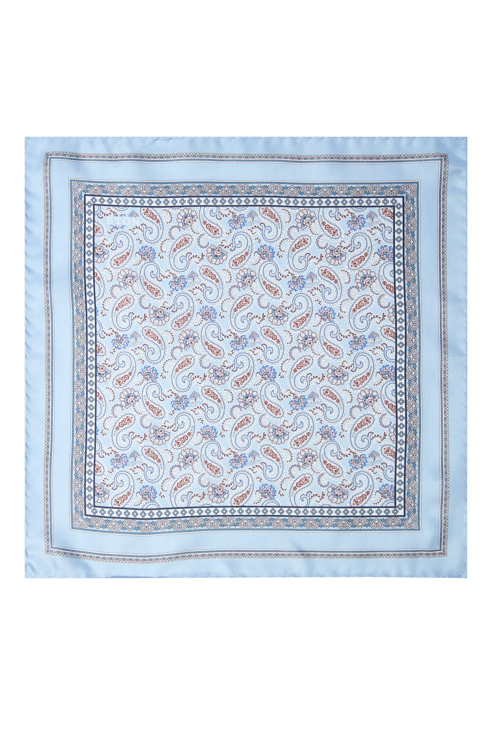 Paisley Print Silk Pocket Square 