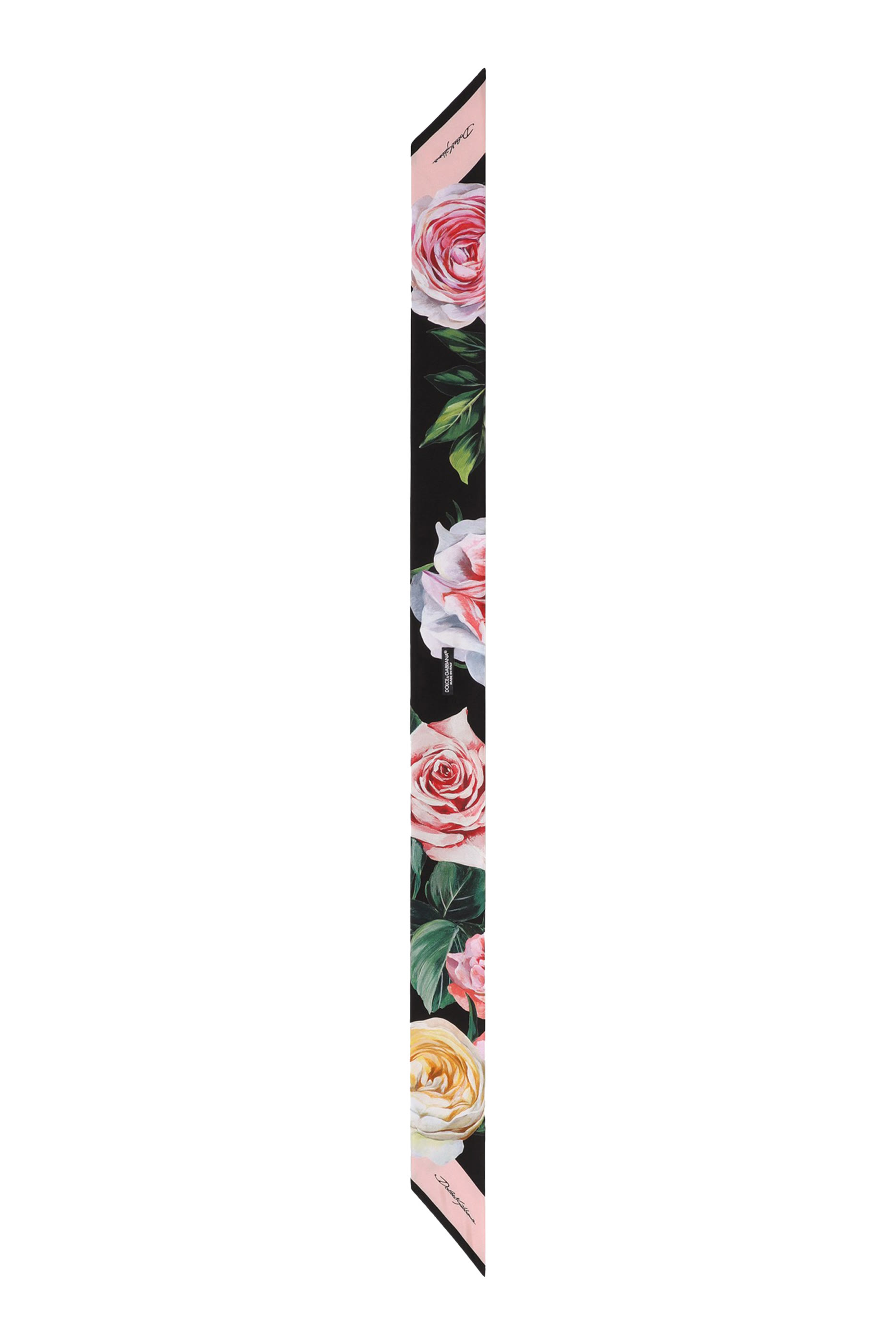 Peony and Rose Print Twill Headscarf