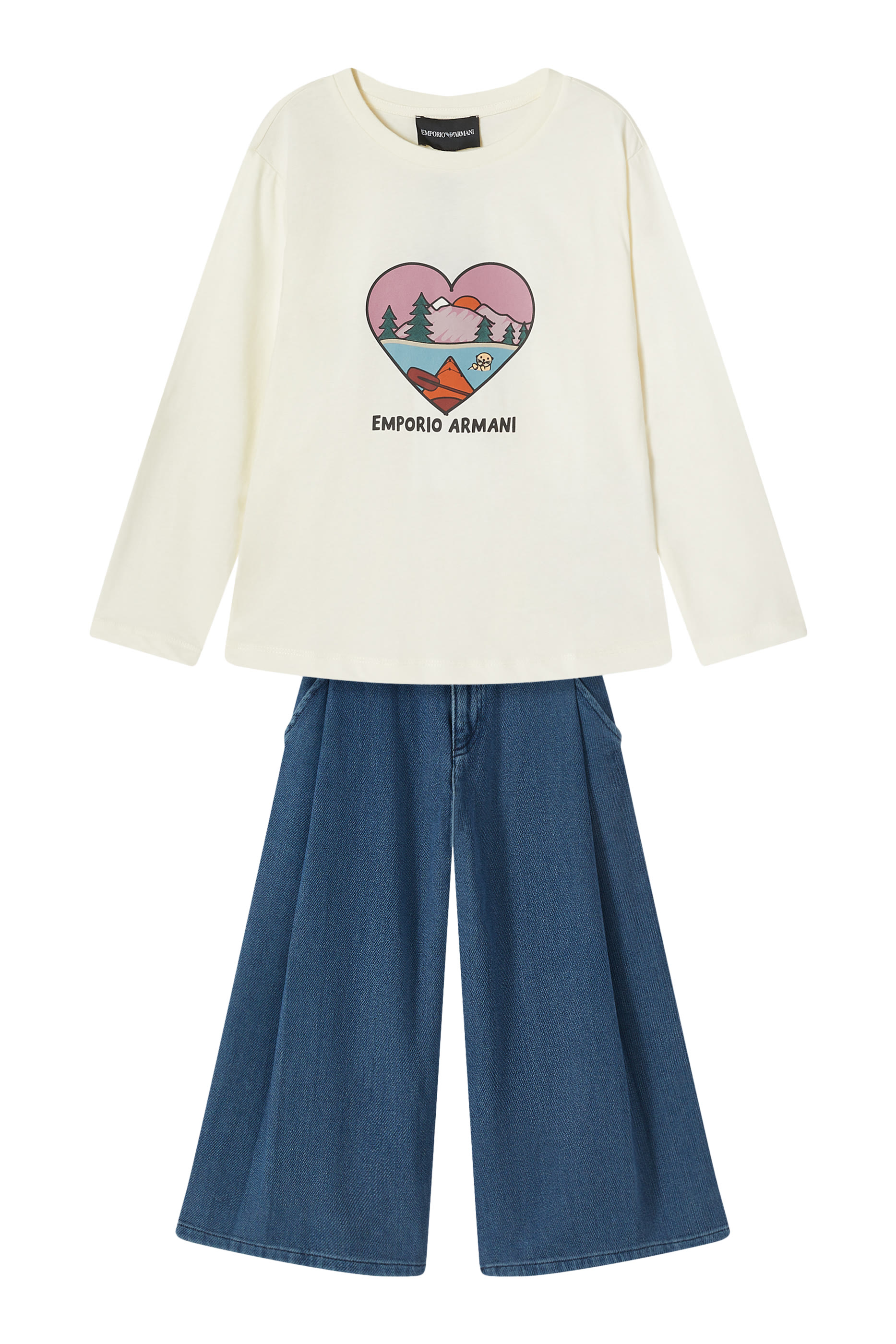 Kids Forest-Print Jersey Jumper