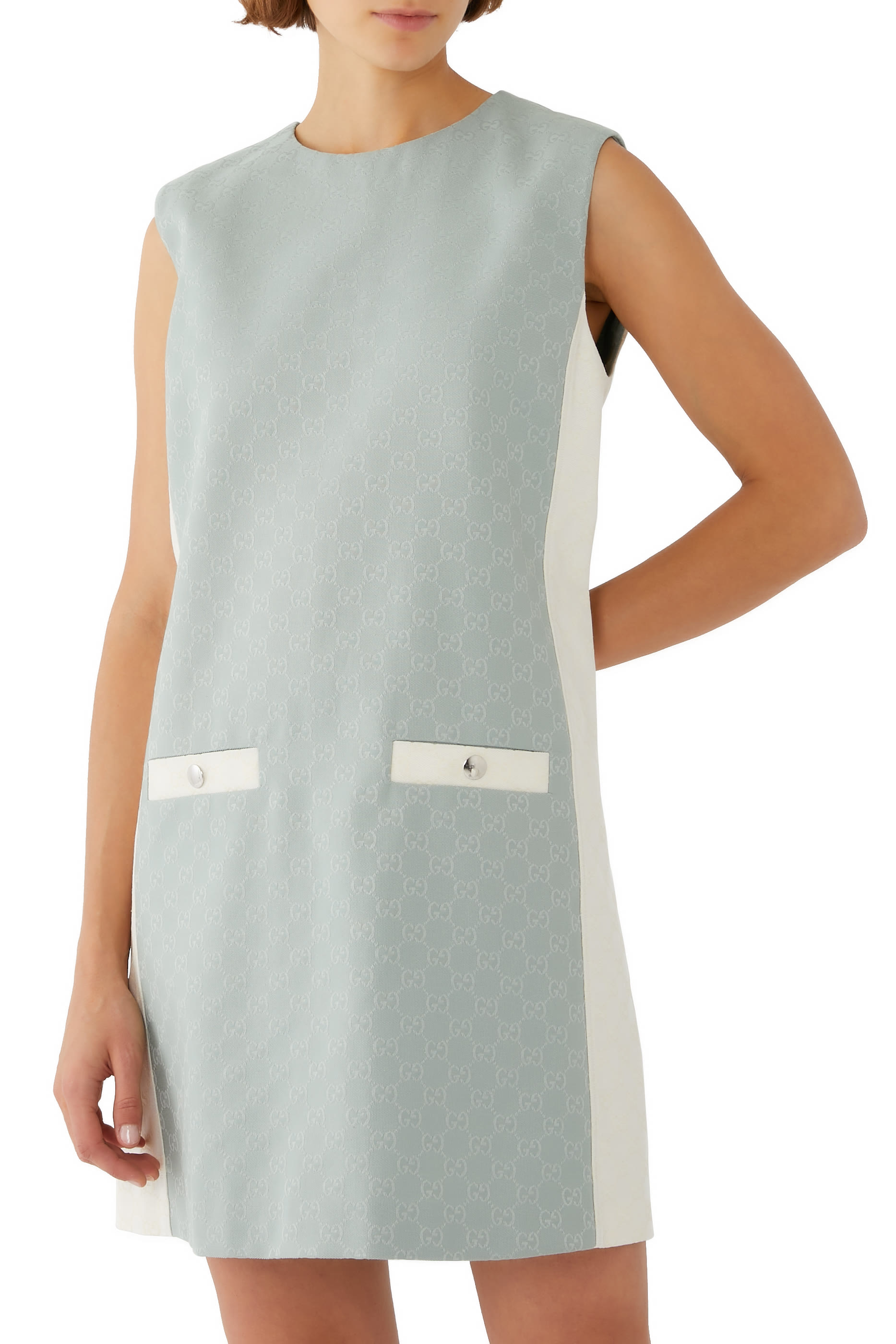 Sleeveless GG Canvas Mini Dress